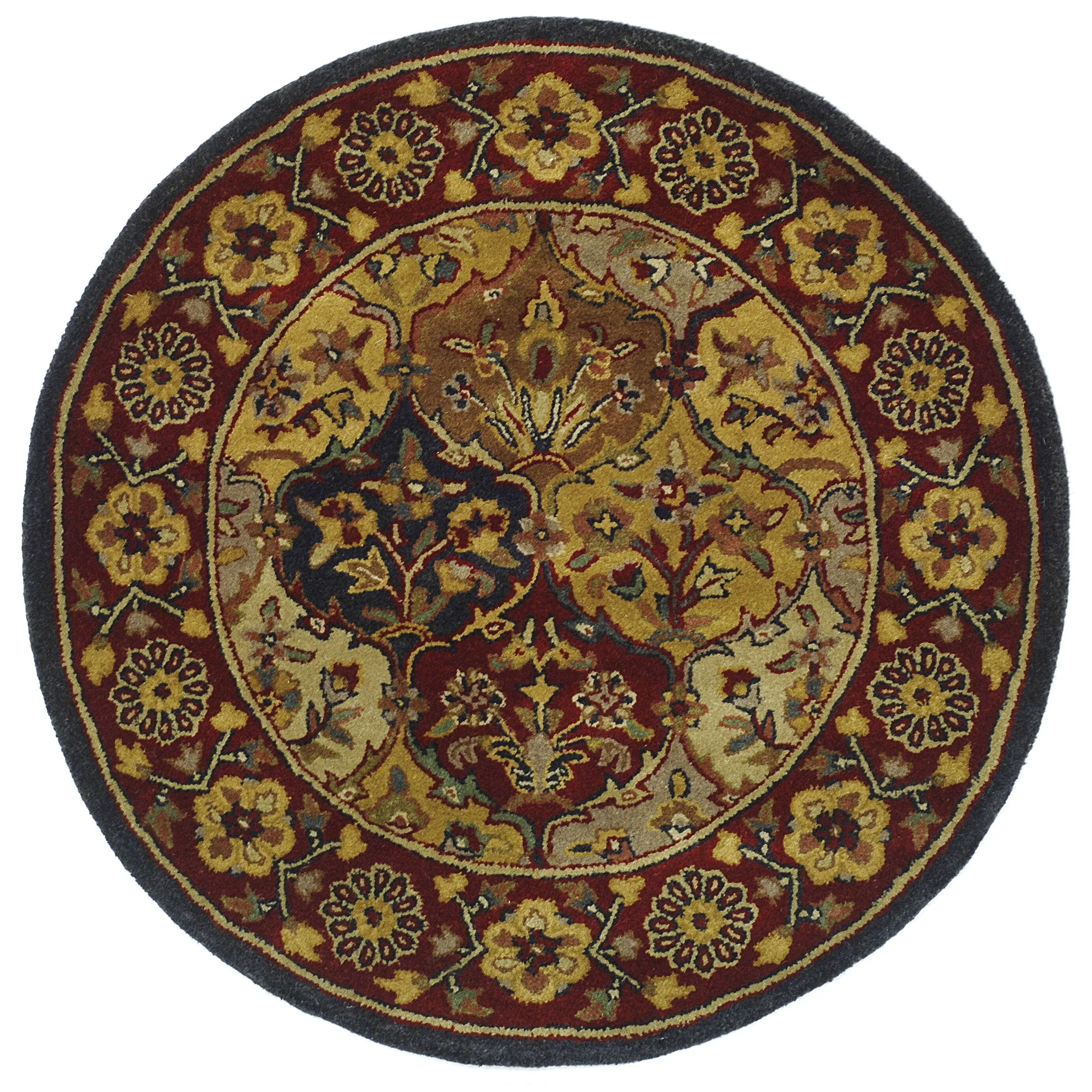 SAFAVIEH Handmade Heritage Square Knot Traditional Oriental Wool Rug