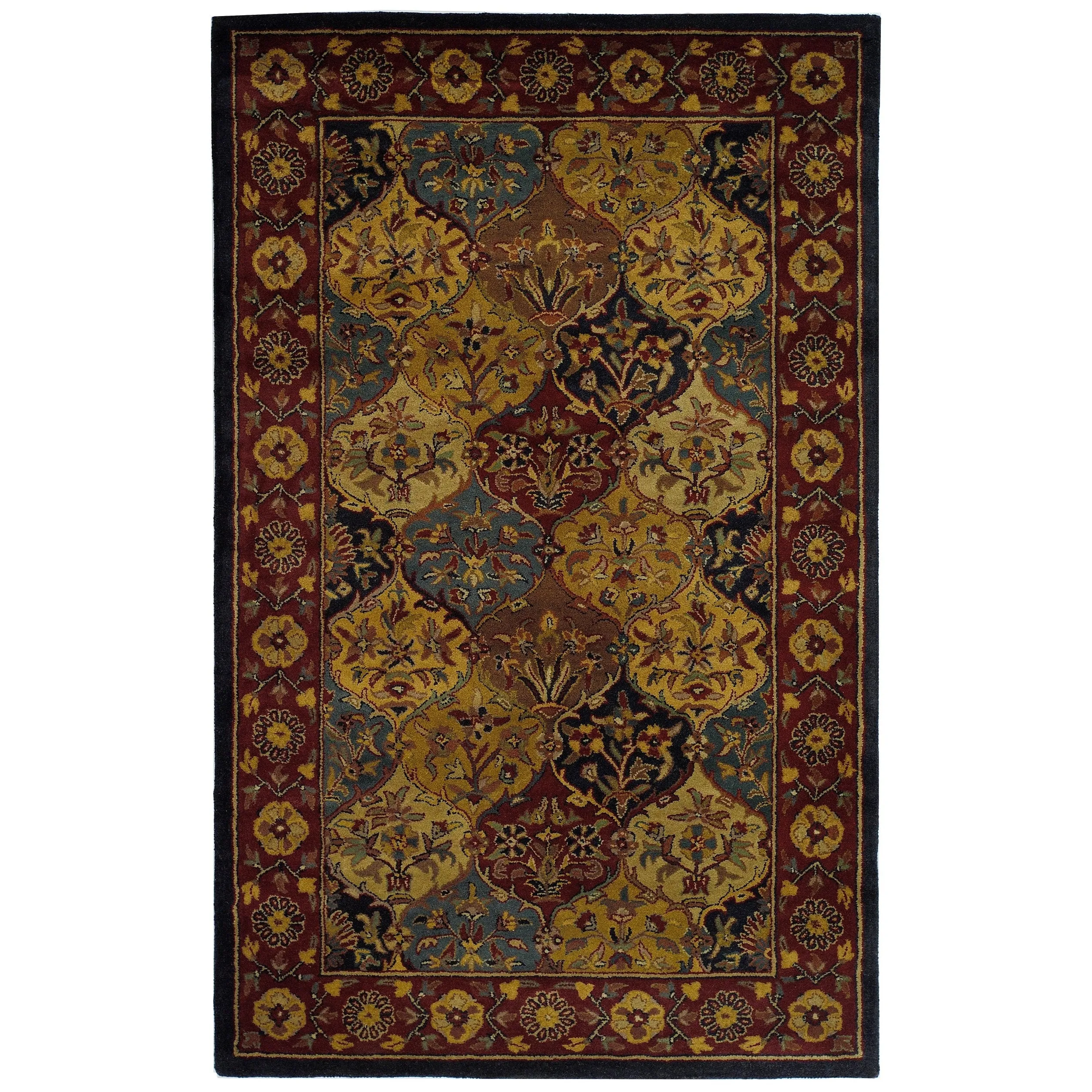 SAFAVIEH Handmade Heritage Square Knot Traditional Oriental Wool Rug