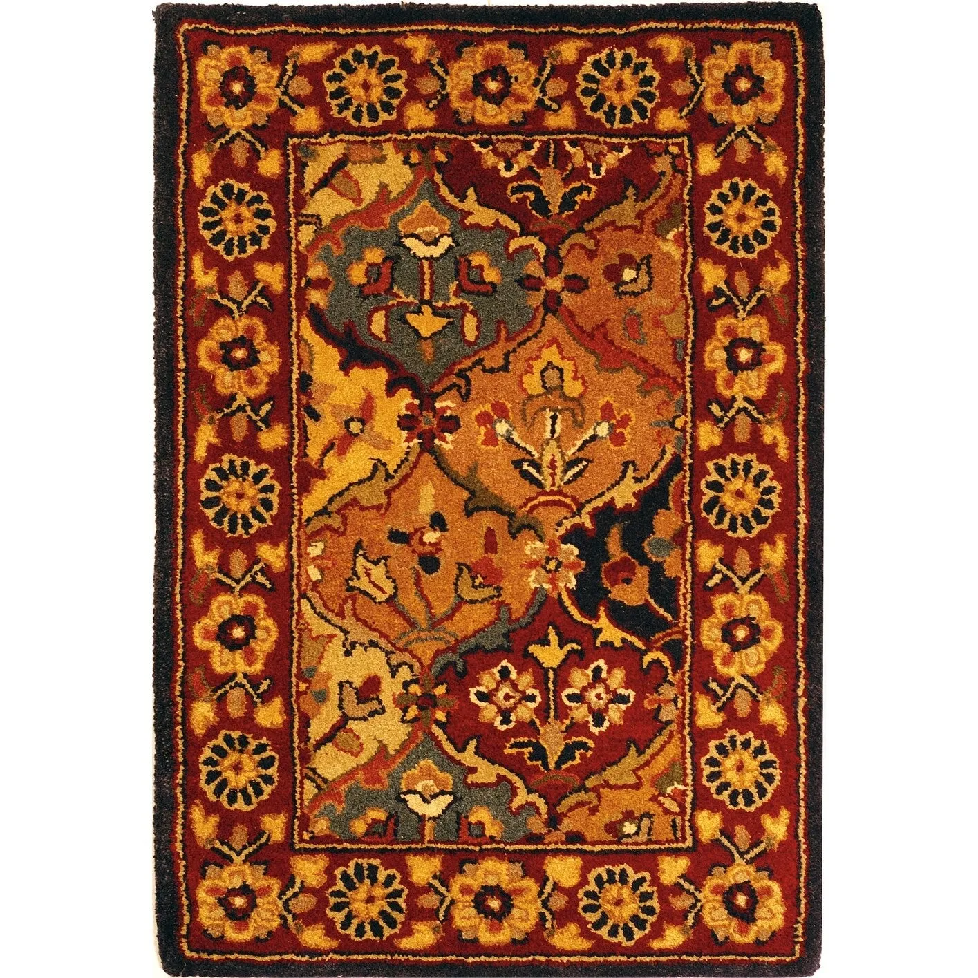 SAFAVIEH Handmade Heritage Square Knot Traditional Oriental Wool Rug