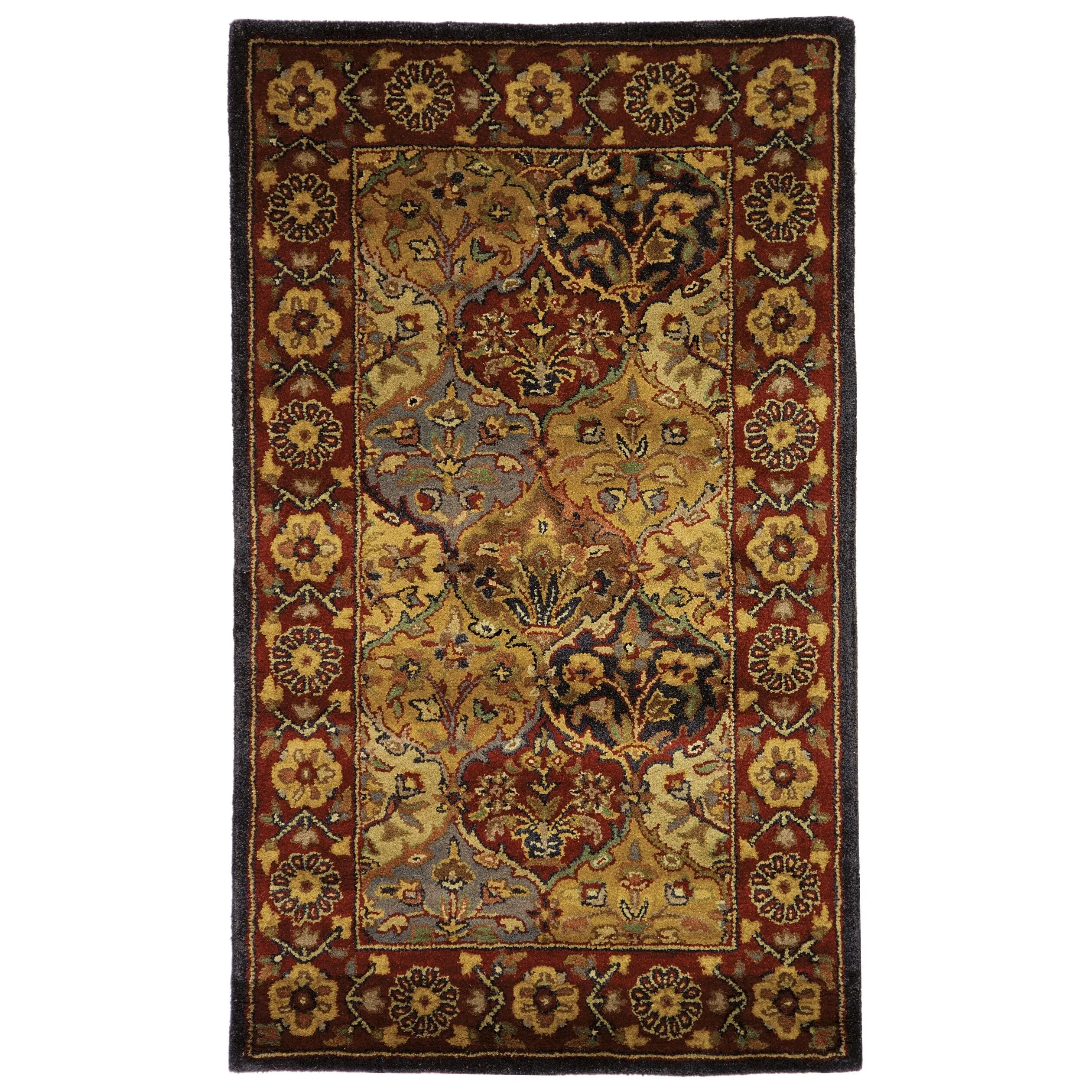 SAFAVIEH Handmade Heritage Square Knot Traditional Oriental Wool Rug