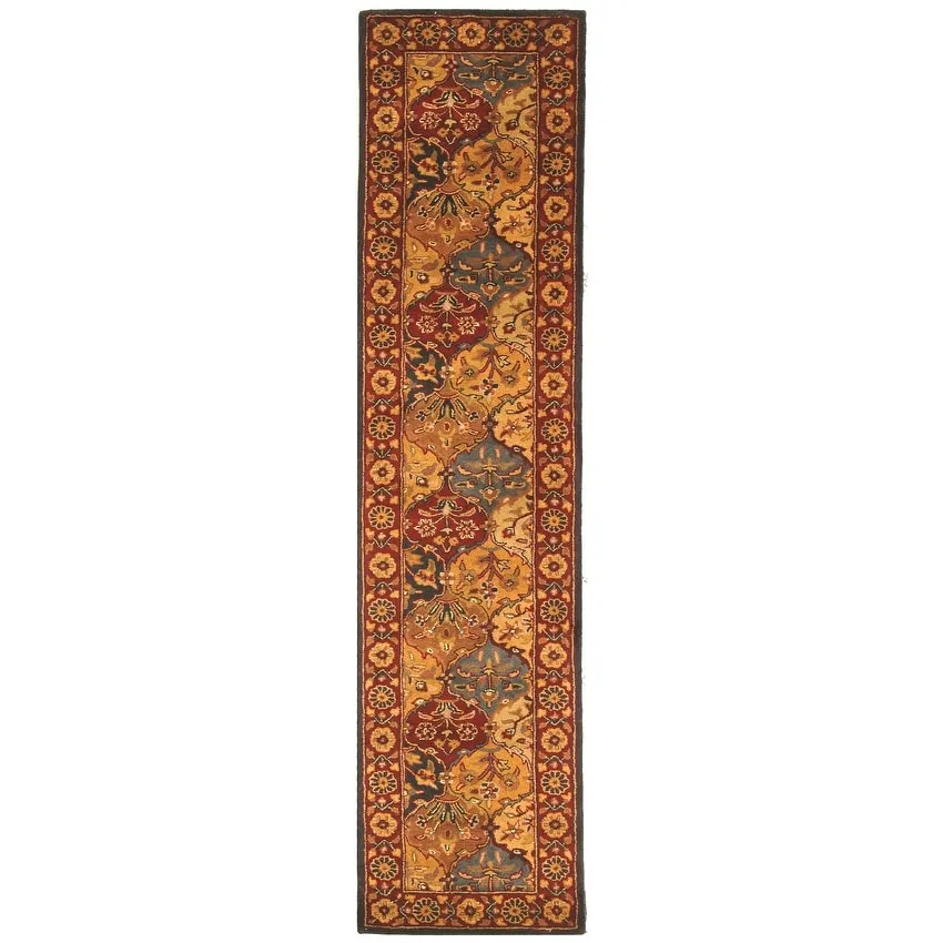 SAFAVIEH Handmade Heritage Square Knot Traditional Oriental Wool Rug