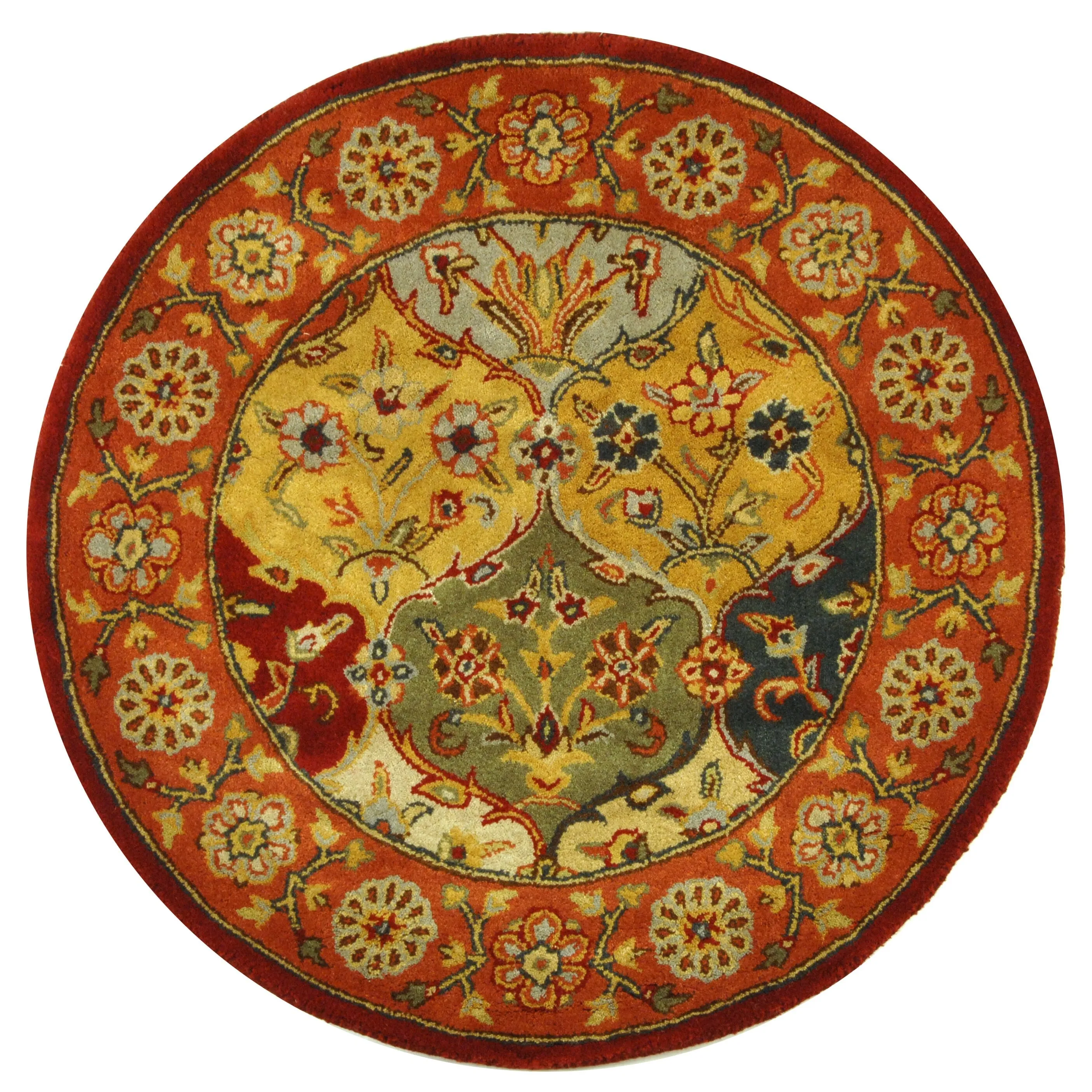 SAFAVIEH Handmade Heritage Square Knot Traditional Oriental Wool Rug