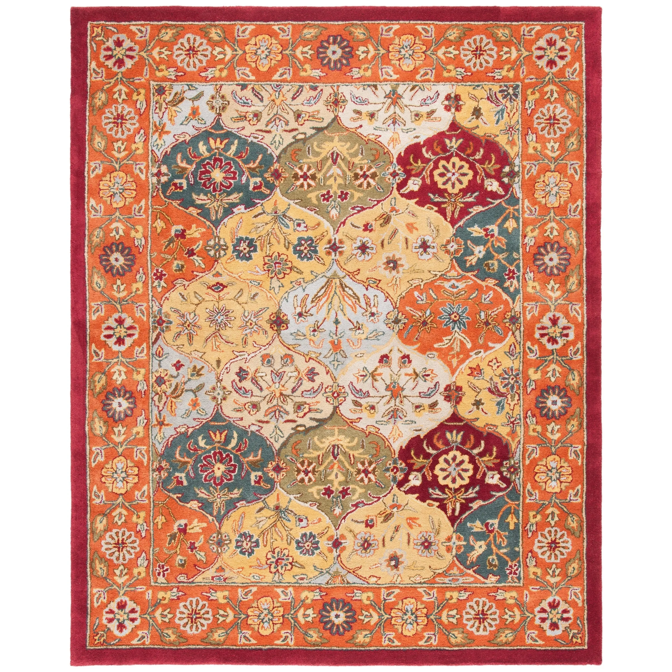 SAFAVIEH Handmade Heritage Square Knot Traditional Oriental Wool Rug
