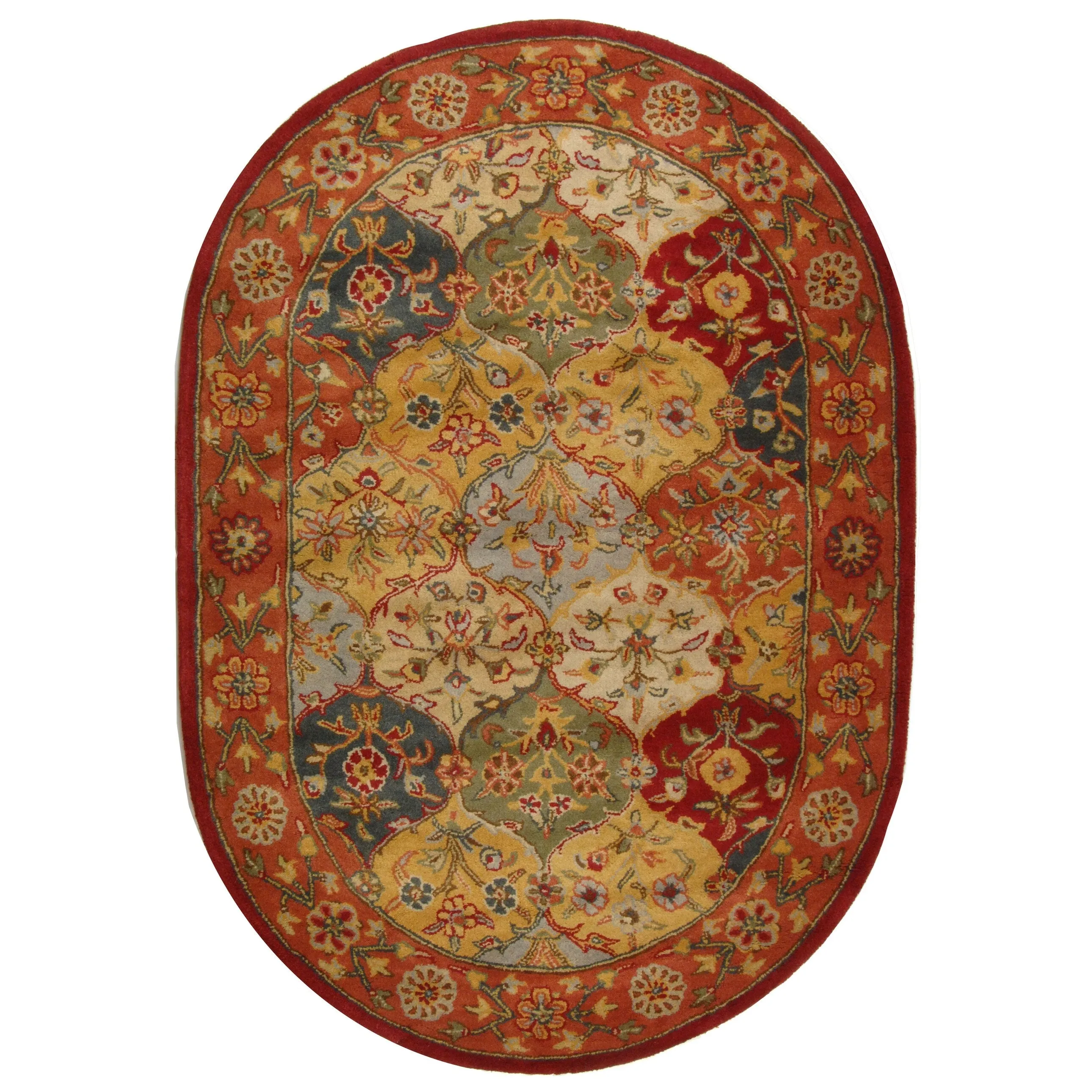 SAFAVIEH Handmade Heritage Square Knot Traditional Oriental Wool Rug