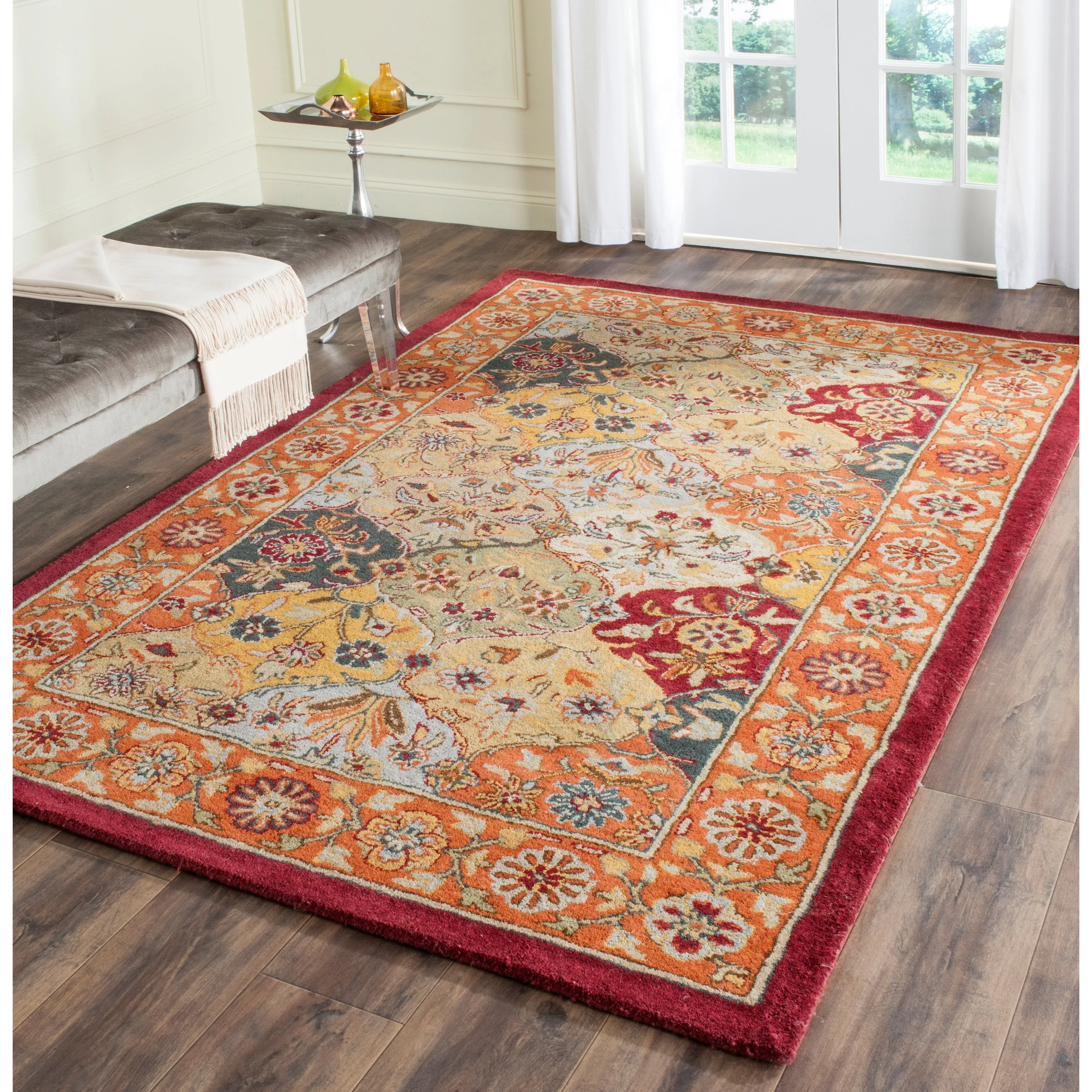 SAFAVIEH Handmade Heritage Square Knot Traditional Oriental Wool Rug