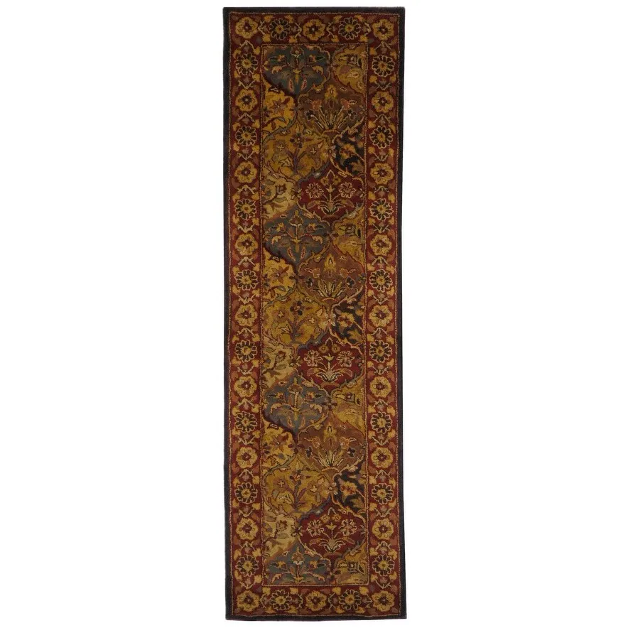SAFAVIEH Handmade Heritage Square Knot Traditional Oriental Wool Rug