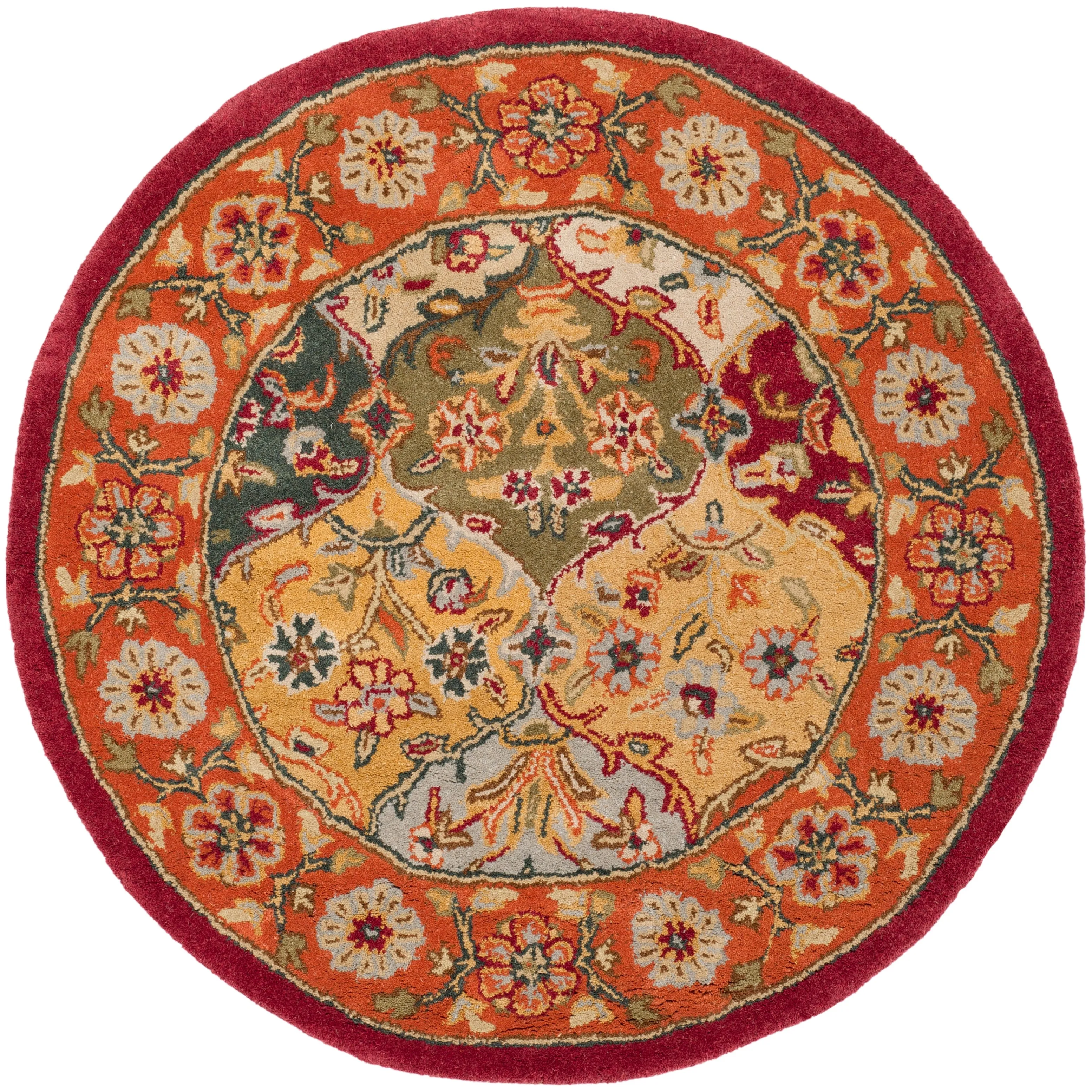 SAFAVIEH Handmade Heritage Square Knot Traditional Oriental Wool Rug