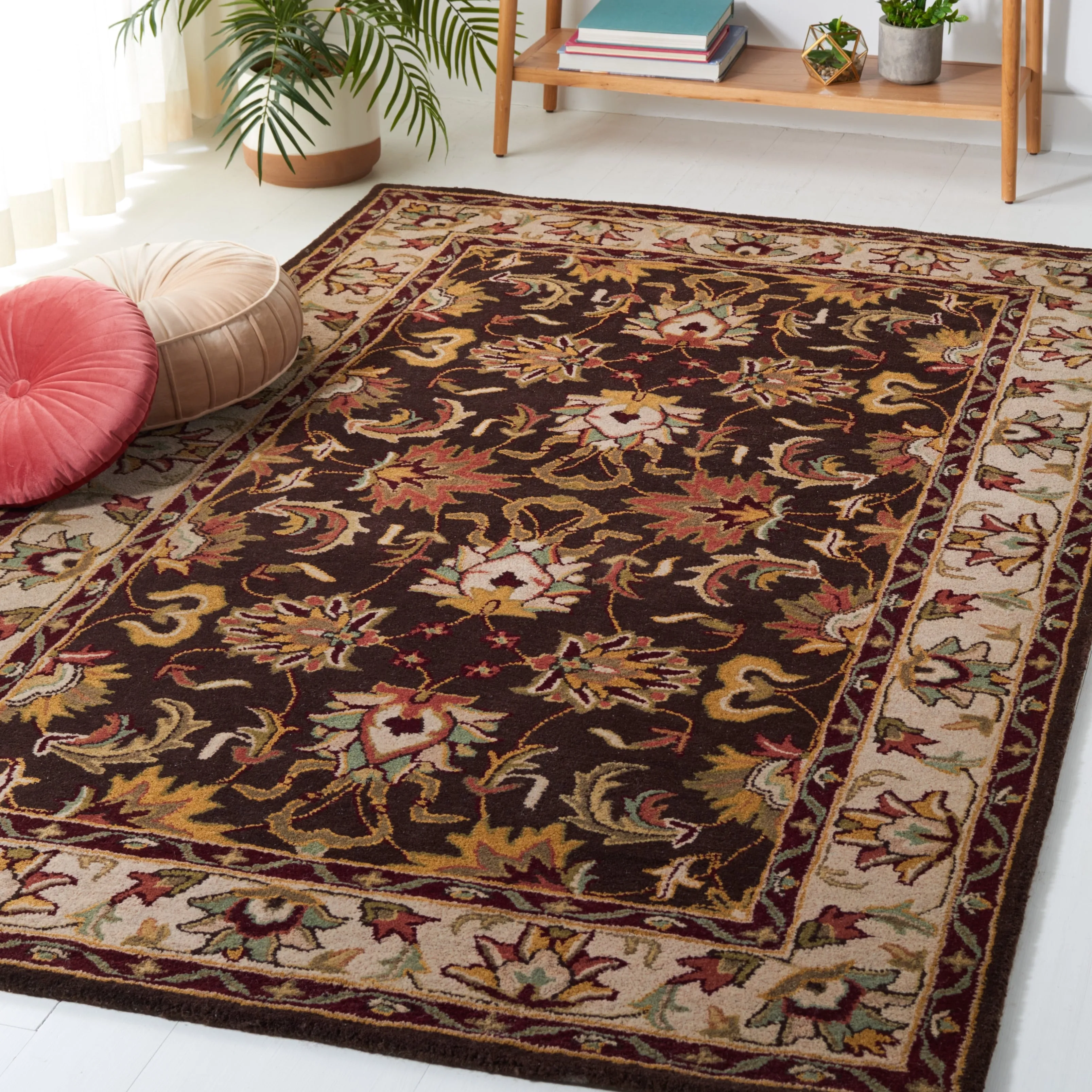 SAFAVIEH Handmade Heritage Villa Screen Traditional Oriental Wool Rug