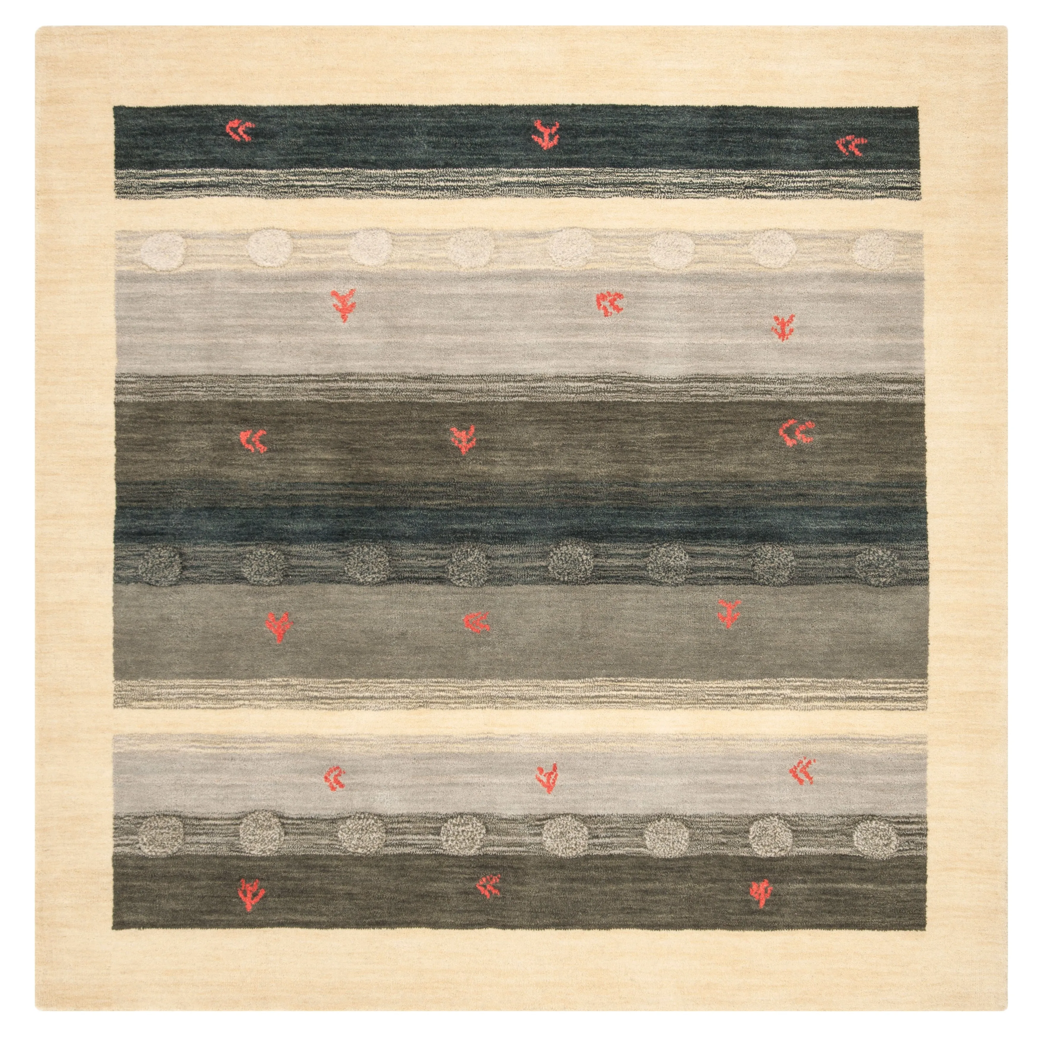SAFAVIEH Handmade Himalaya Mosaic Modern Wool Rug
