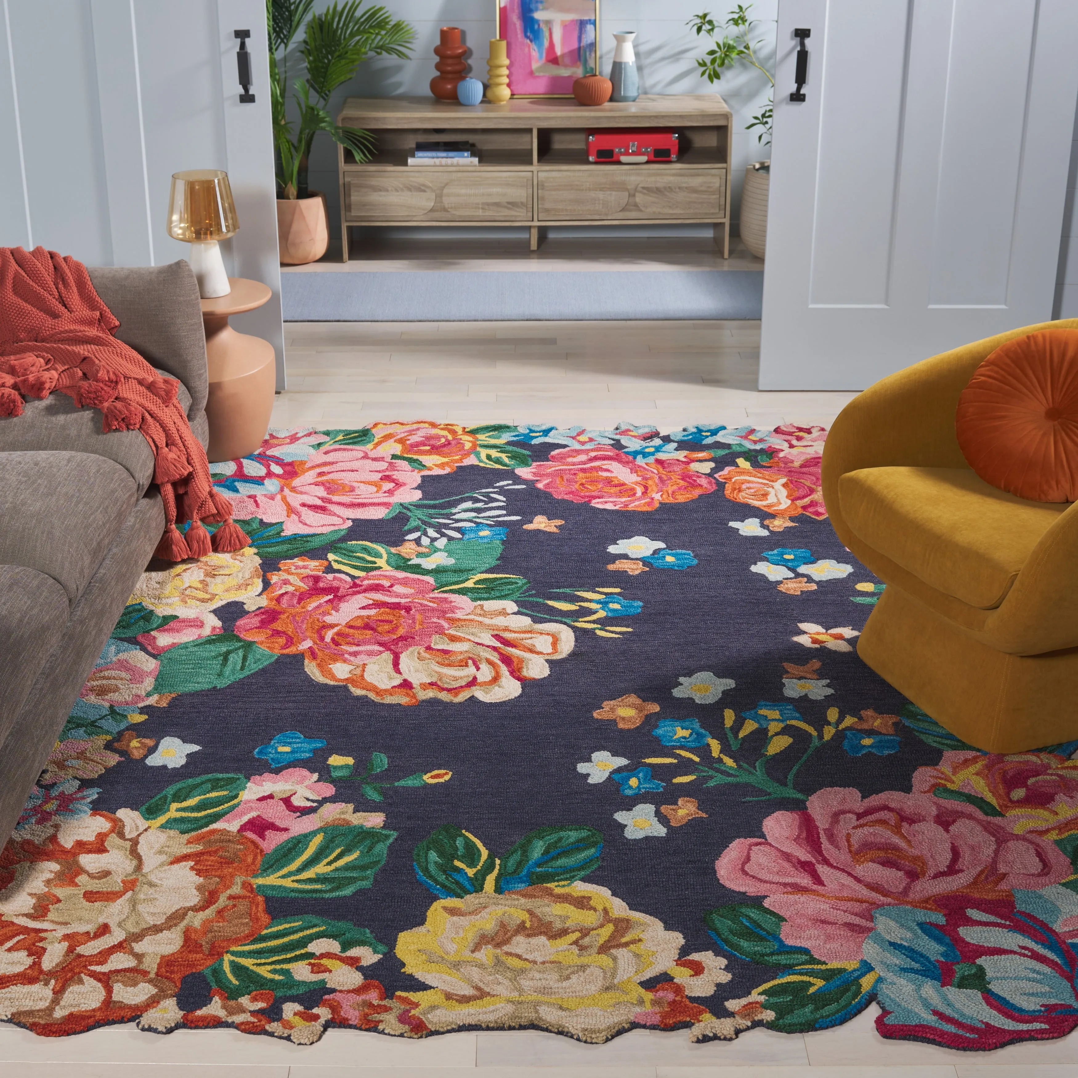 SAFAVIEH Handmade Jardin Sejada Country Wool Rug