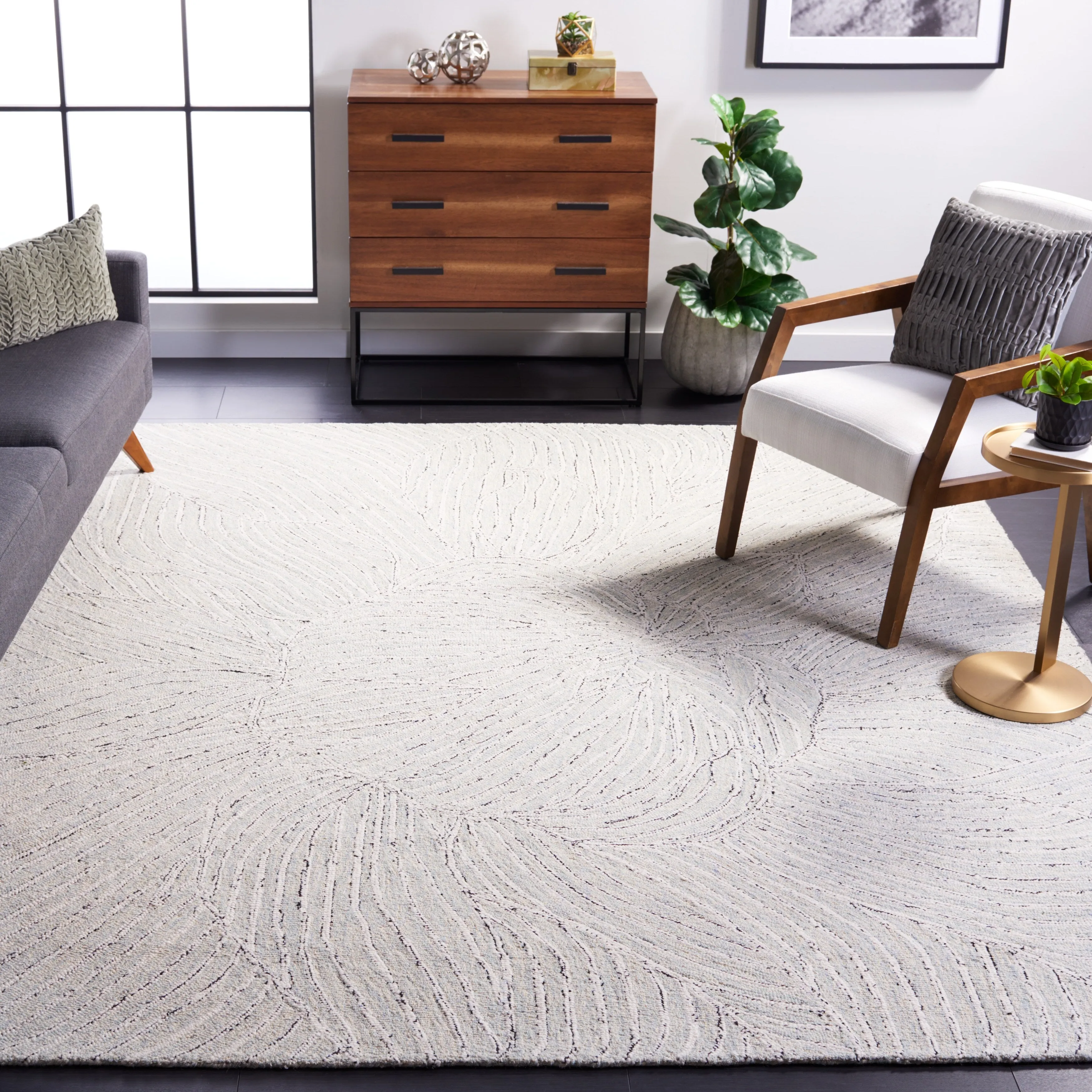 SAFAVIEH Handmade Metro Madlene Abstract Floral Wool Rug