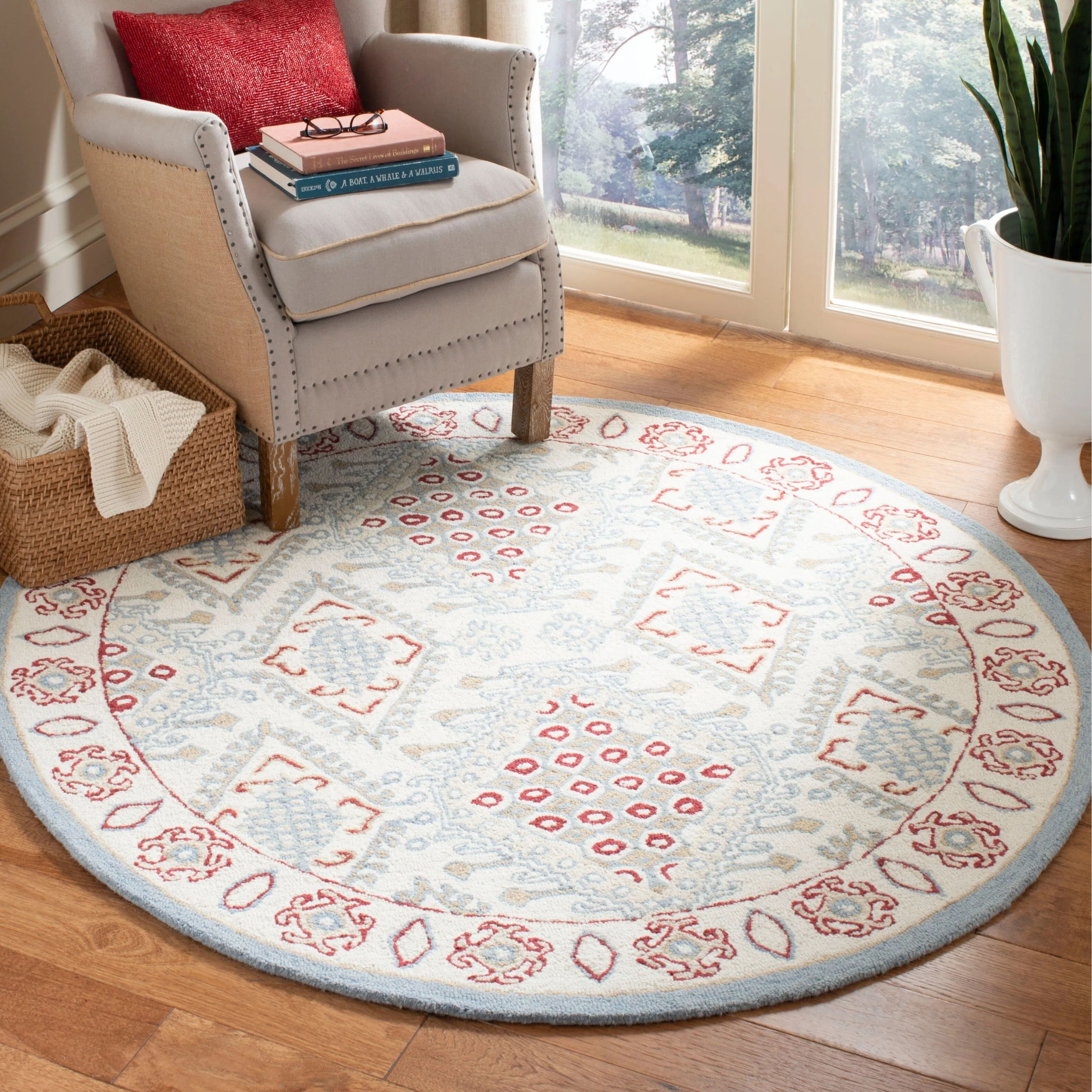 SAFAVIEH Handmade Micro-Loop Anouschka Wool Rug