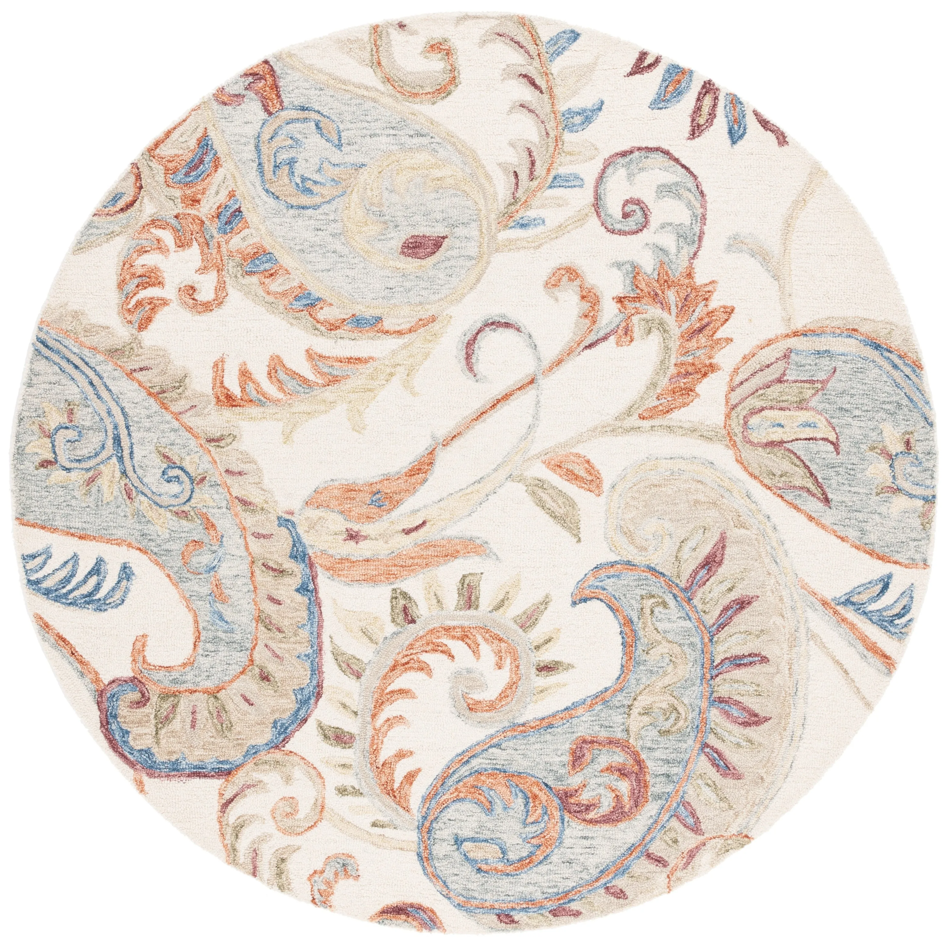 SAFAVIEH Handmade Micro-Loop Dafinka Floral Paisley Wool Rug