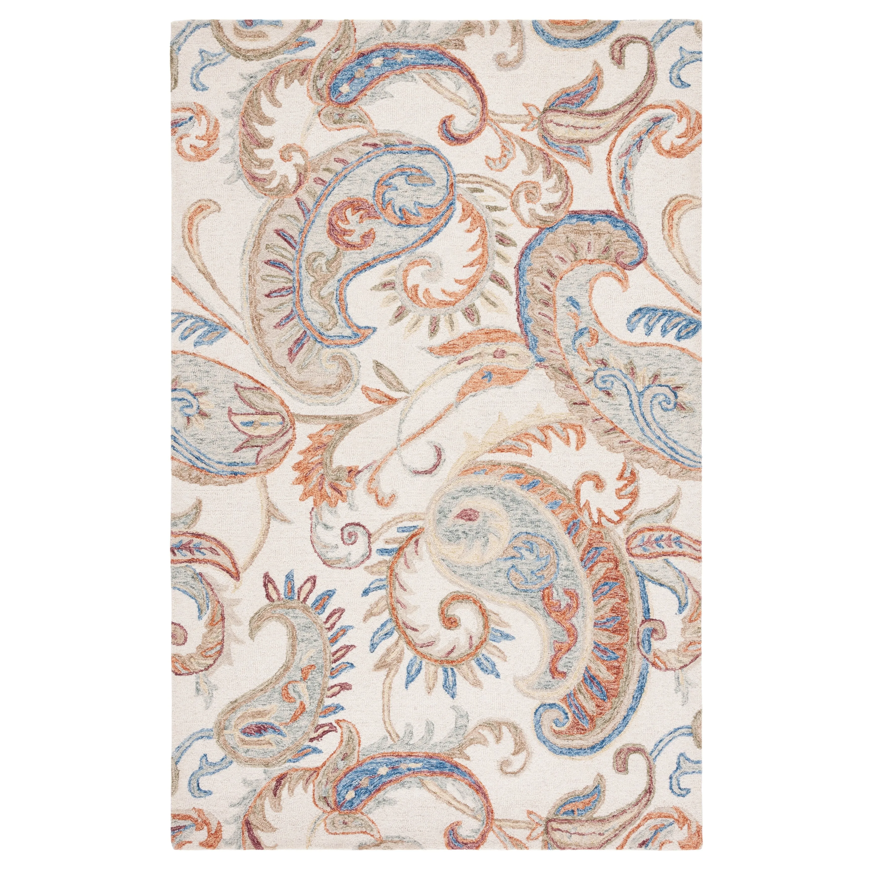 SAFAVIEH Handmade Micro-Loop Dafinka Floral Paisley Wool Rug