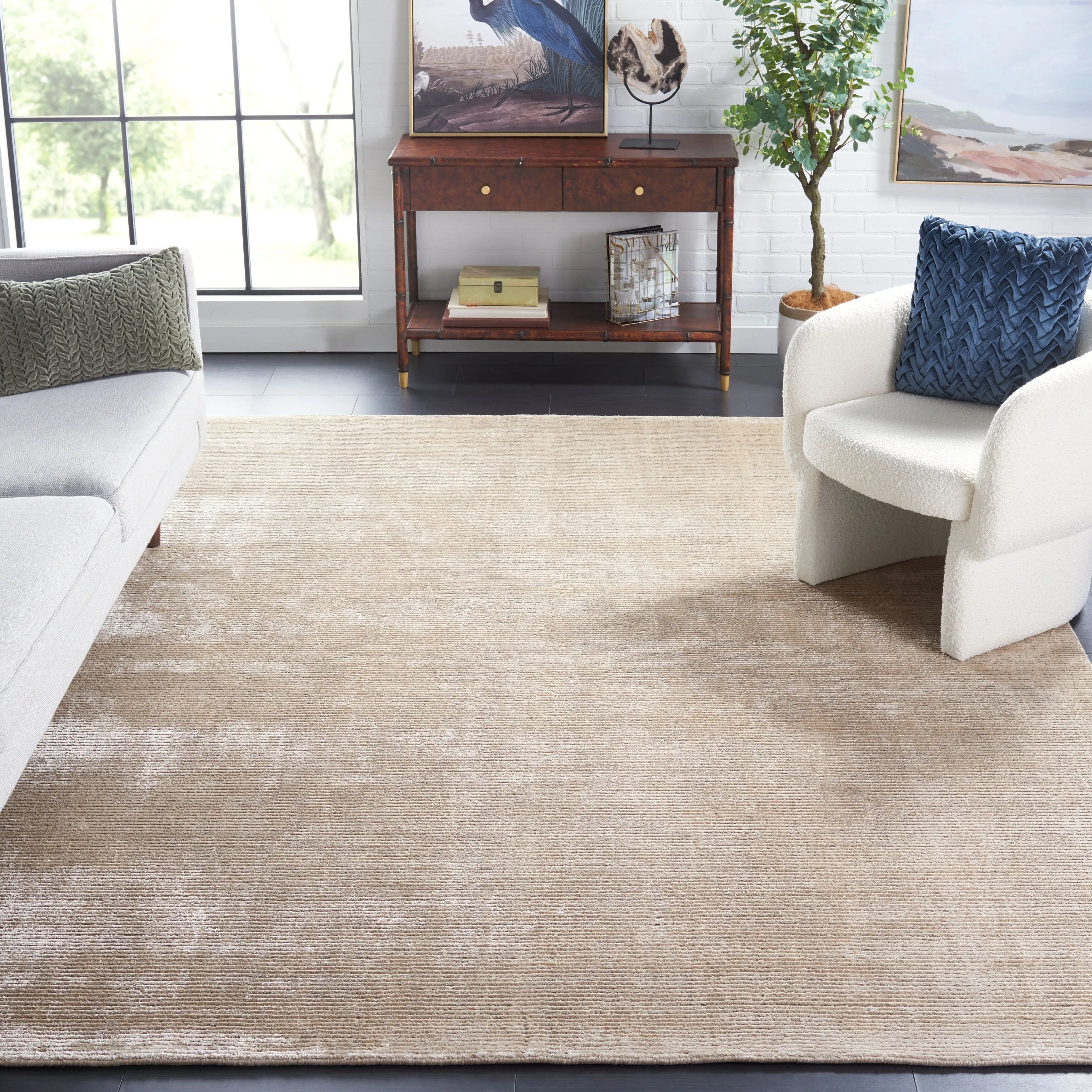 SAFAVIEH Handmade Mirage Helly Modern Abstract Viscose Rug