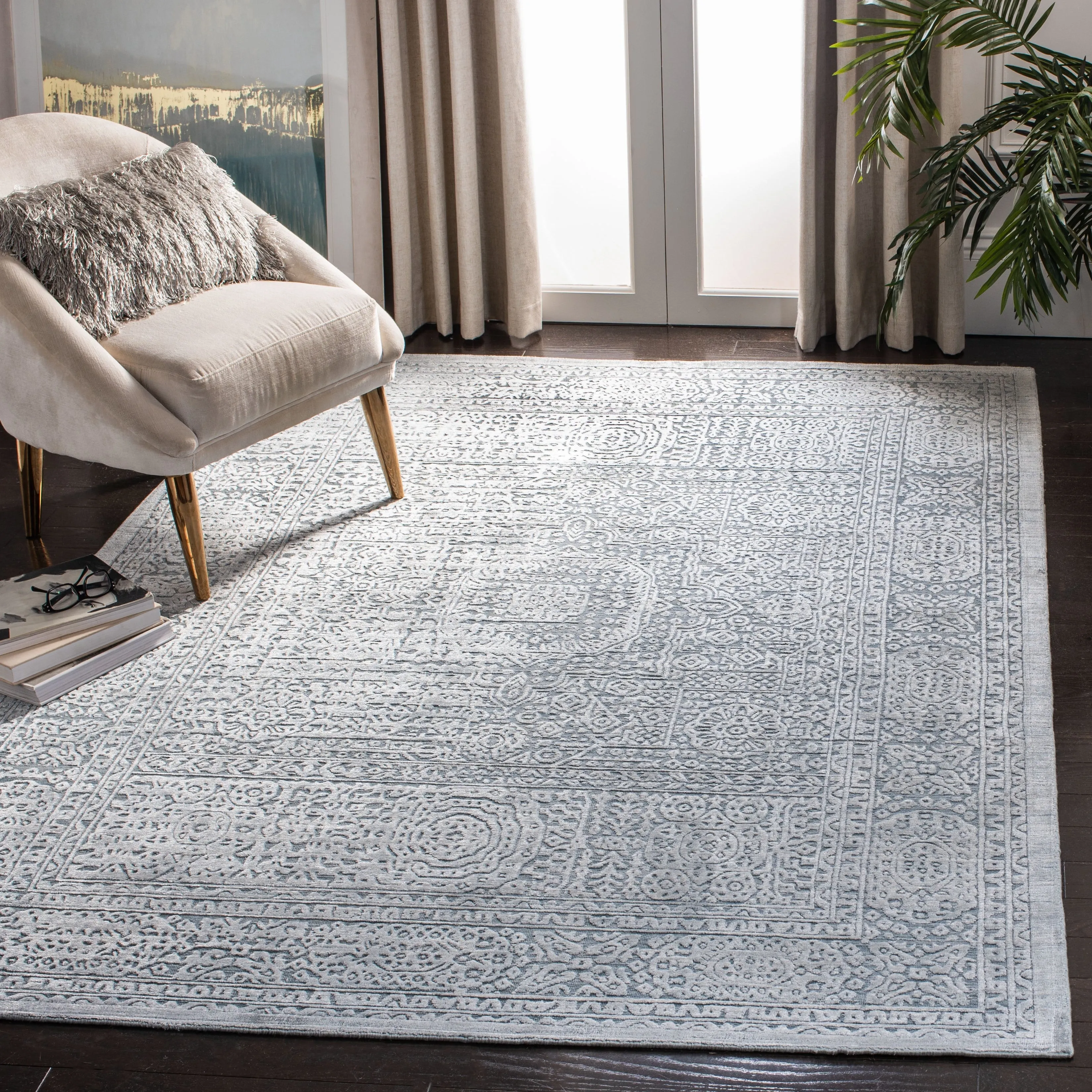 SAFAVIEH Handmade Mirage Vedia Modern Abstract Viscose Rug