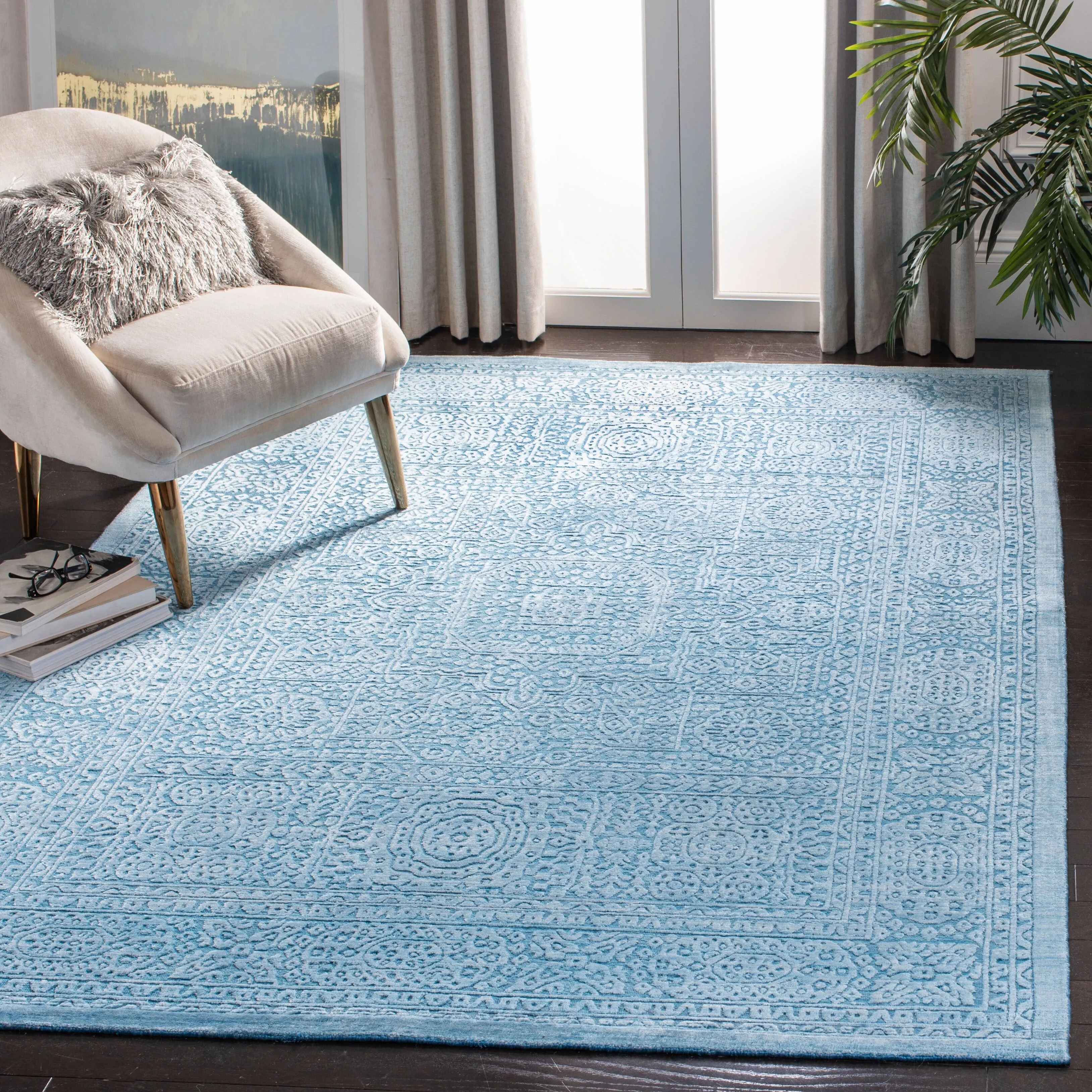 SAFAVIEH Handmade Mirage Vedia Modern Abstract Viscose Rug