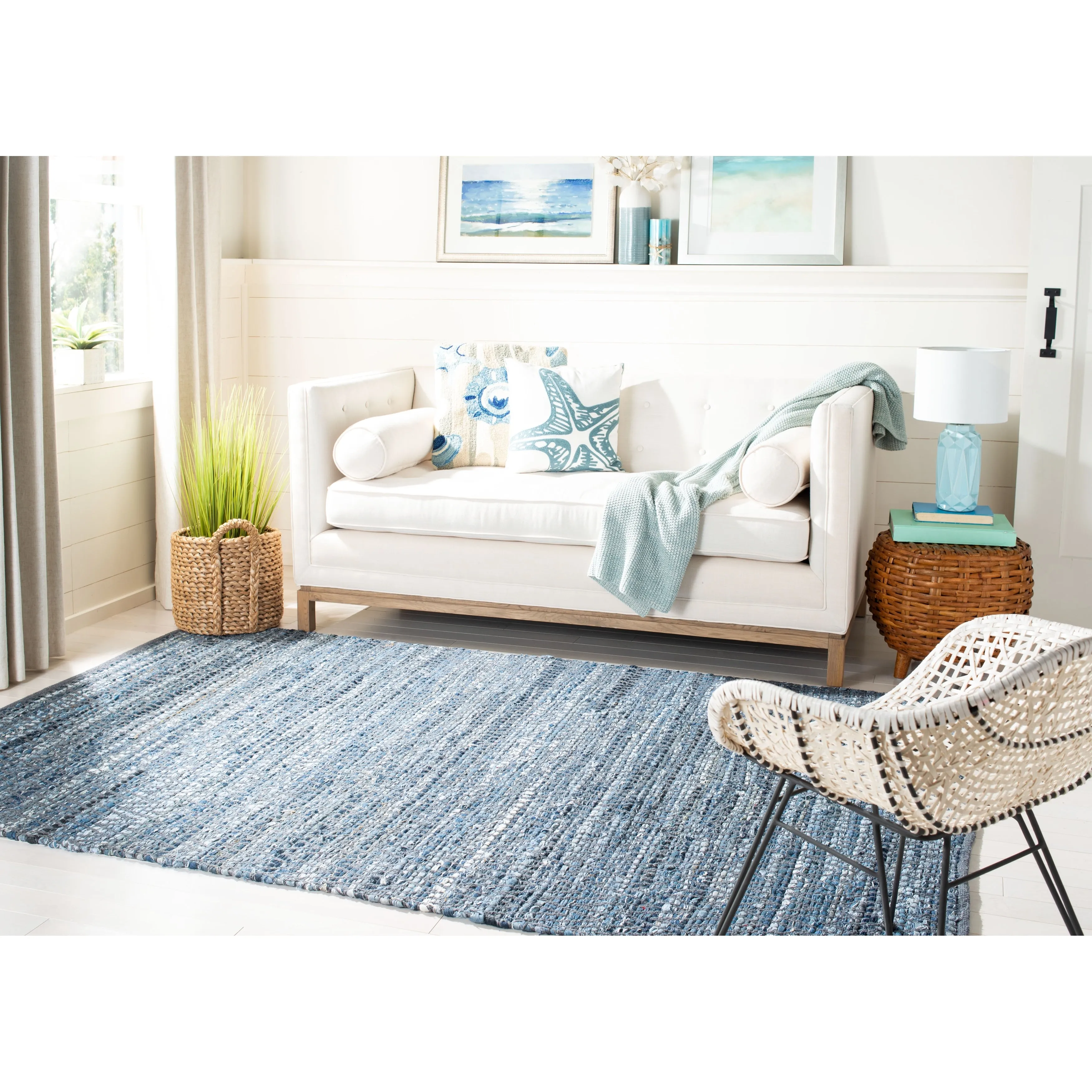 SAFAVIEH Handmade Montauk Diamond Sisal Casual Geometric Cotton Rug