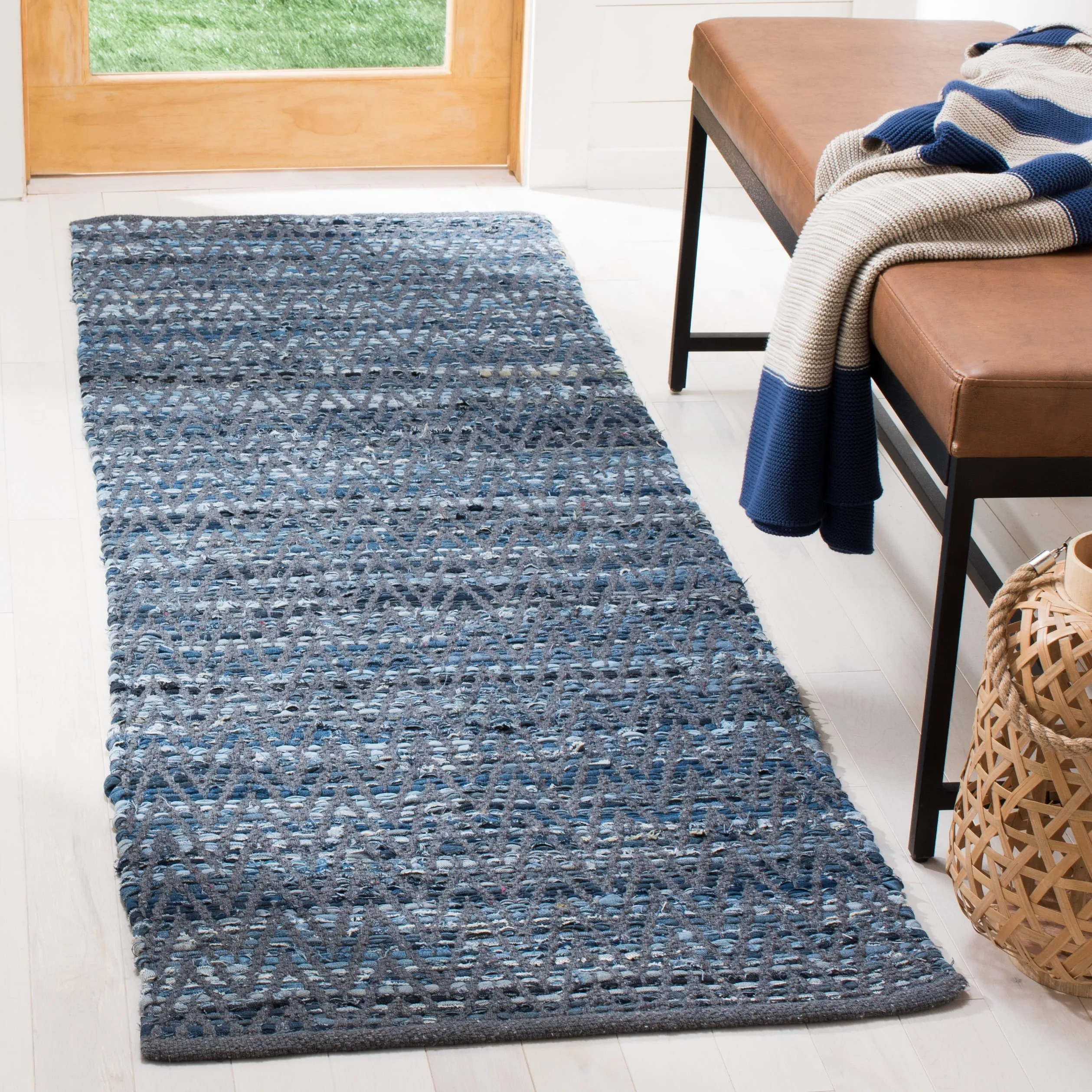 SAFAVIEH Handmade Montauk Diamond Sisal Casual Geometric Cotton Rug