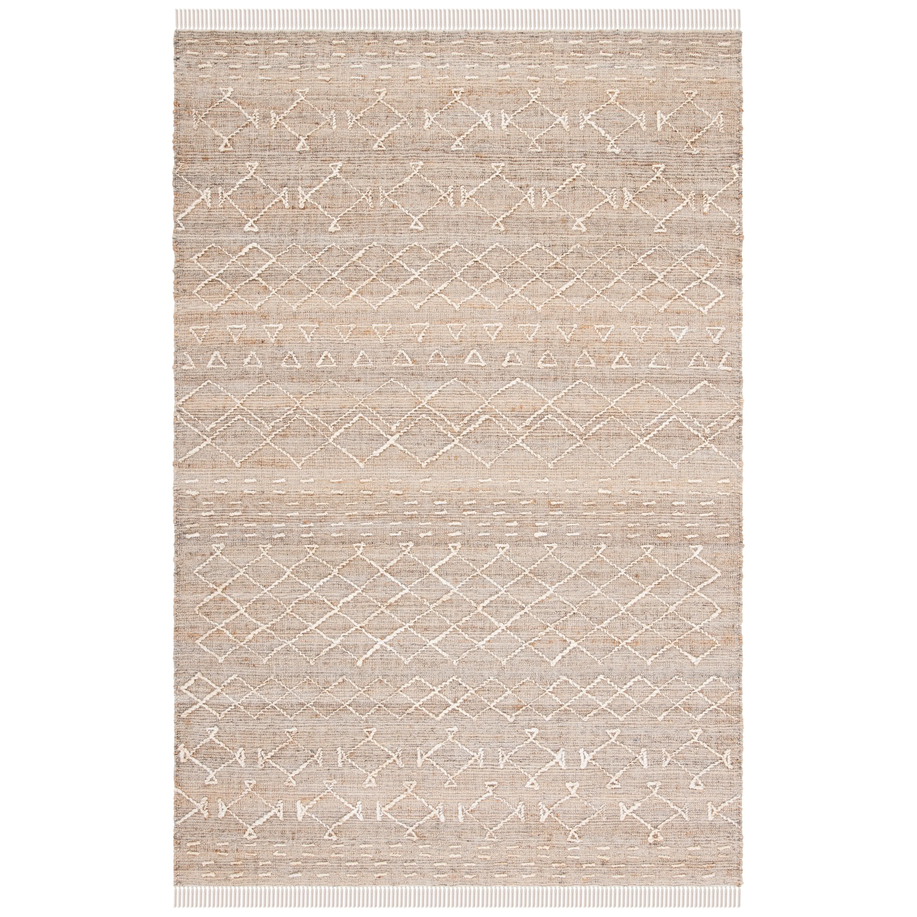 SAFAVIEH Handmade Natural Fiber Sneh-Lata Boho Jute Fringe Rug