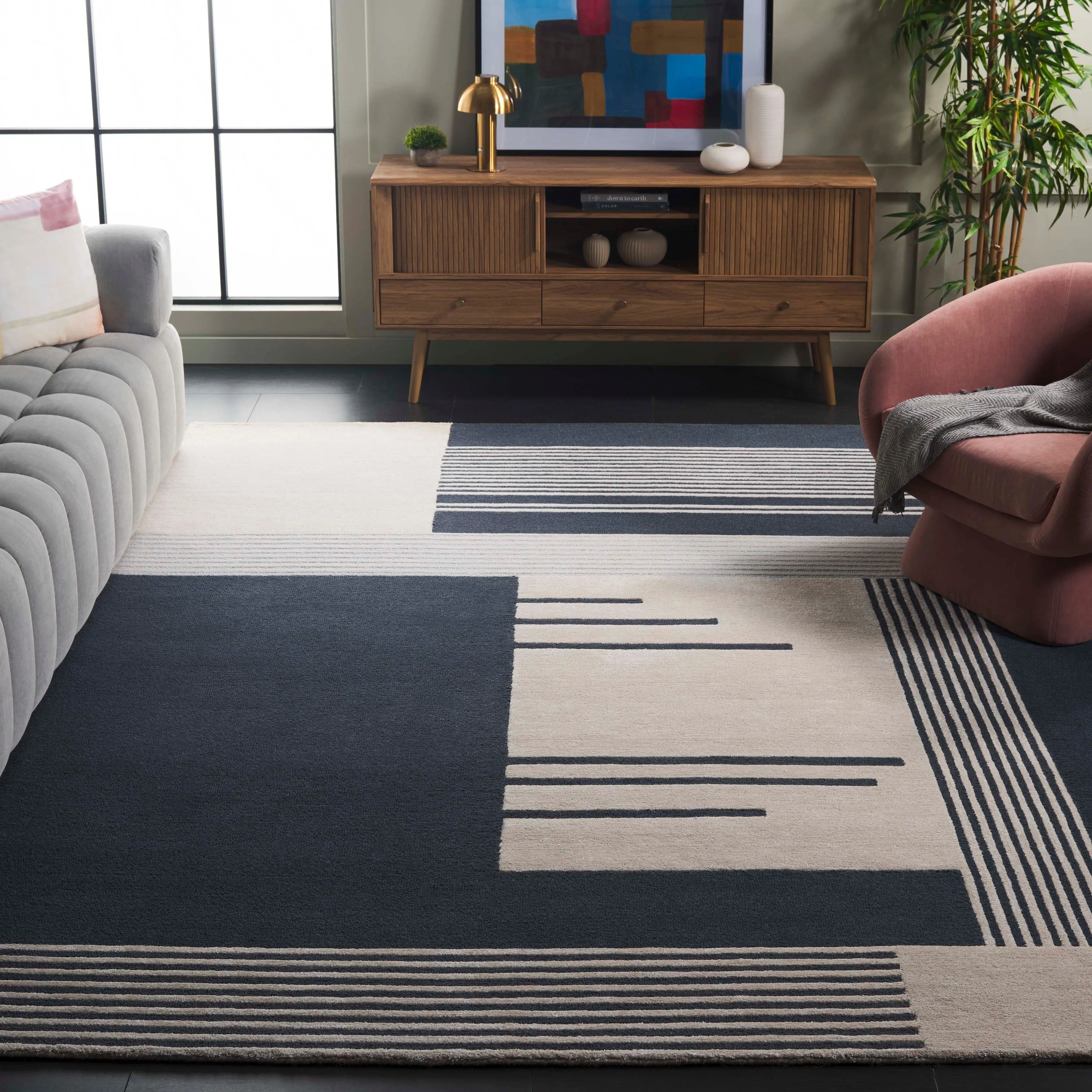 SAFAVIEH Handmade Rodeo Drive Isabela Mid-Century Modern Wool Rug