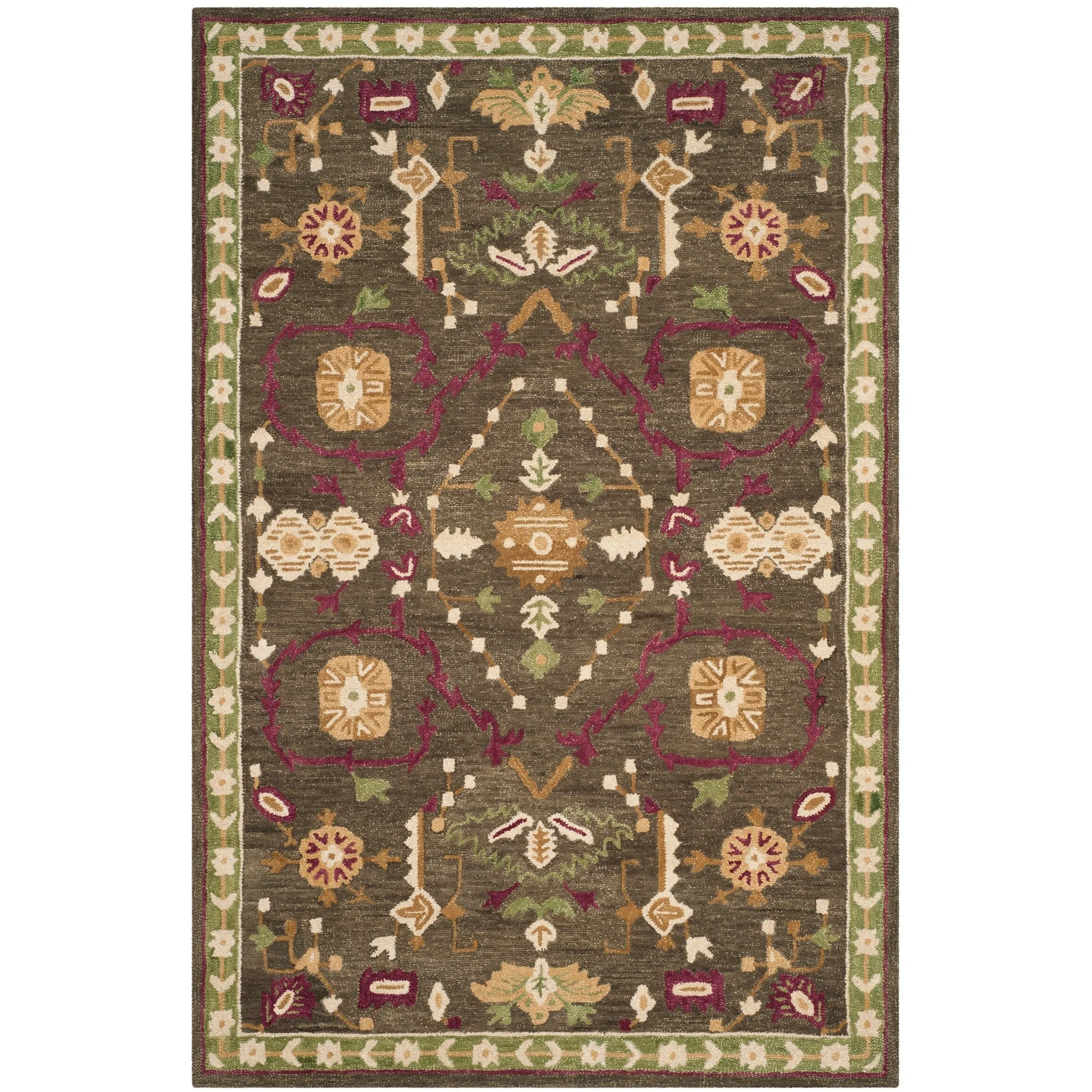 SAFAVIEH Handmade Roslyn Lucica Modern Floral Wool Rug