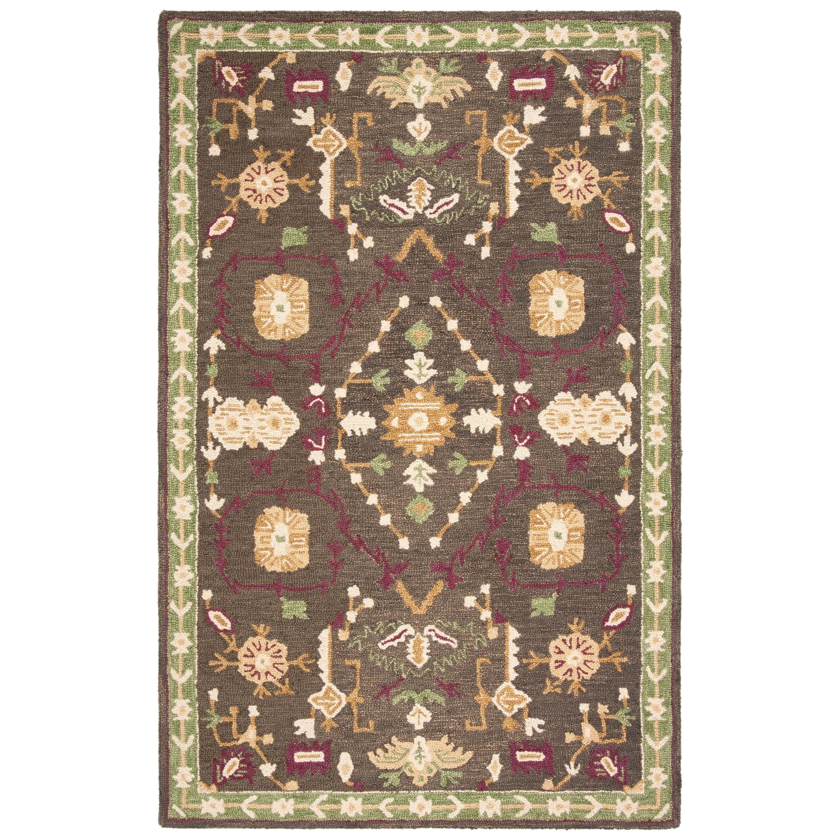 SAFAVIEH Handmade Roslyn Lucica Modern Floral Wool Rug