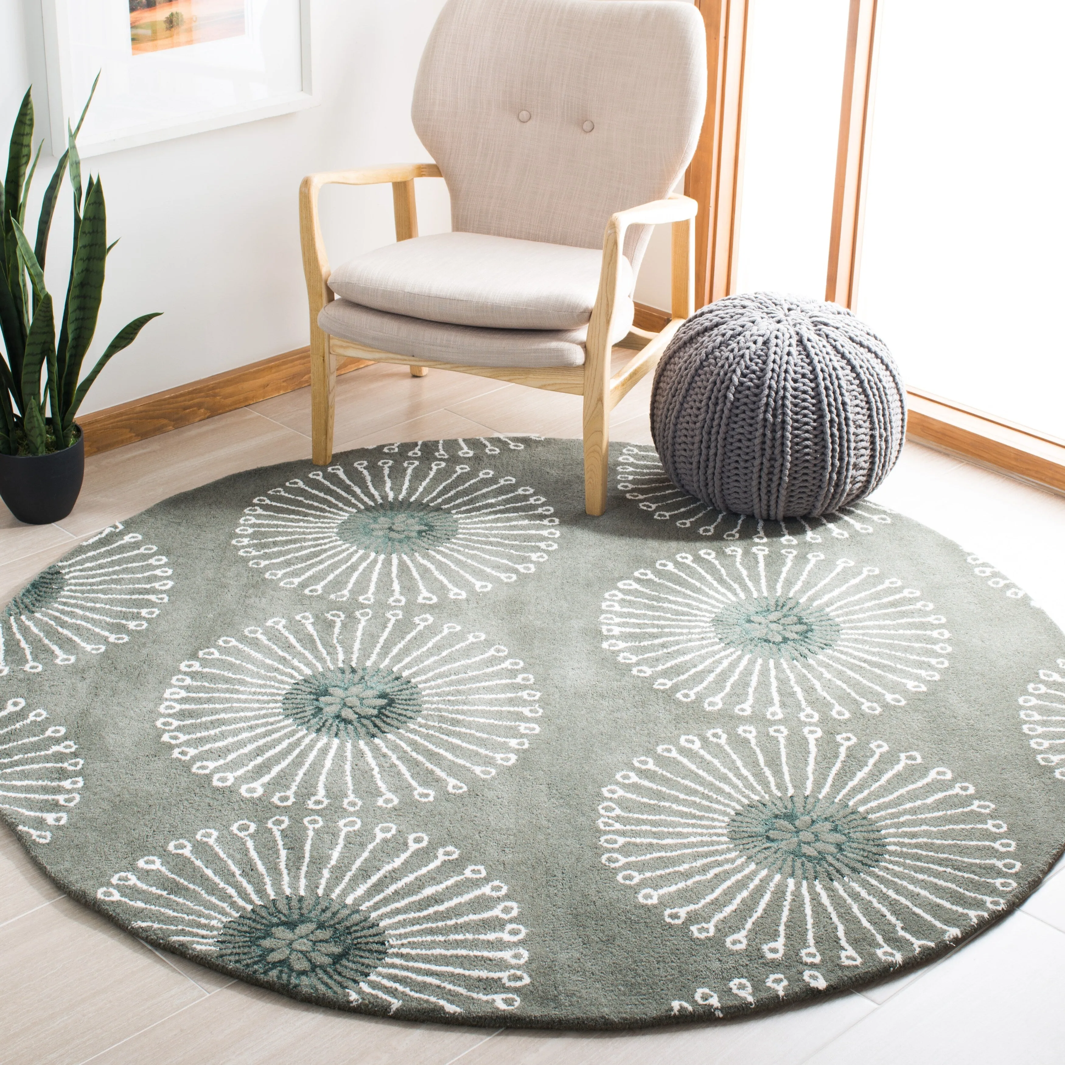 SAFAVIEH Handmade Soho Chimere Dandelion Pattern New Zealand Wool