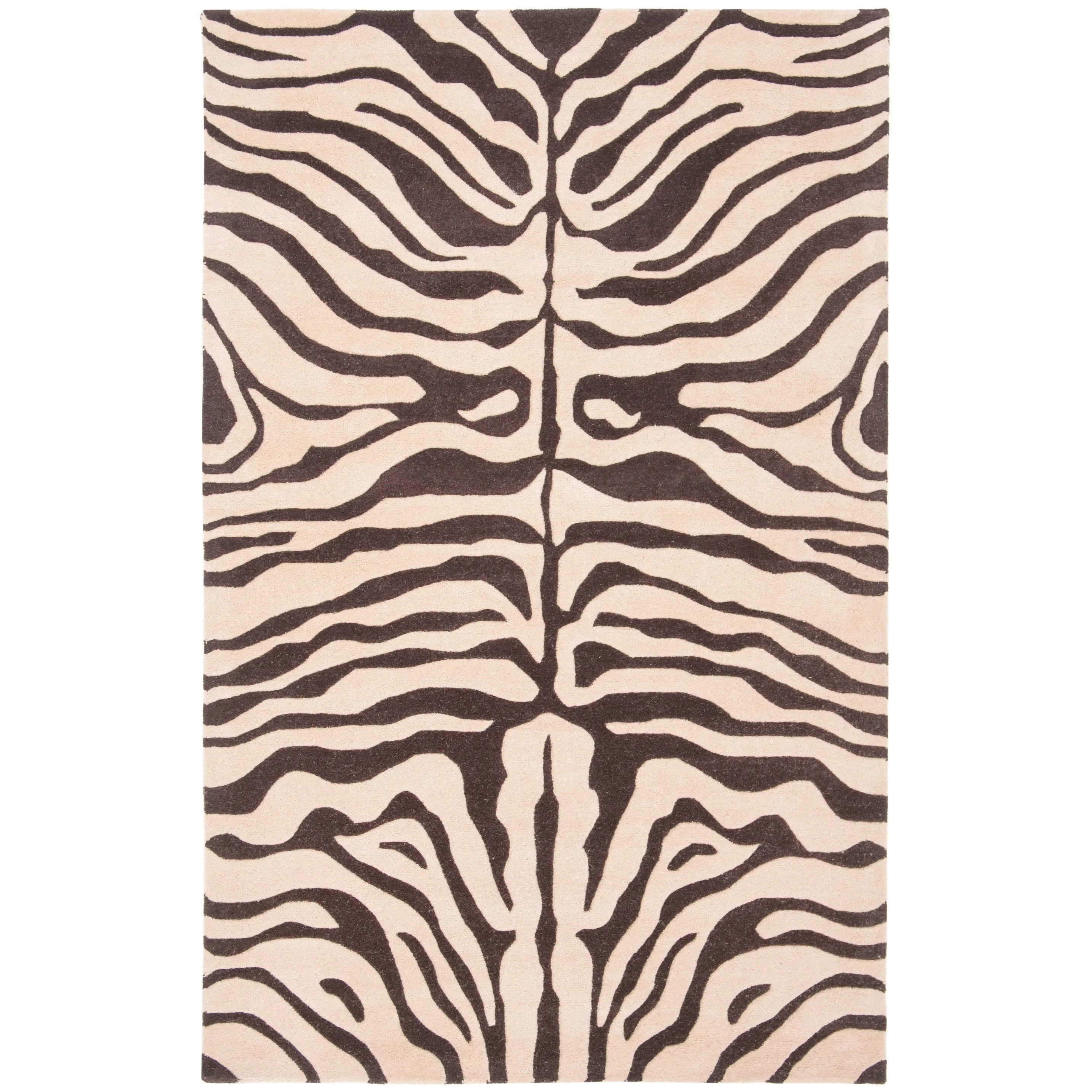 SAFAVIEH Handmade Soho Tierra Zebra Print N.Z. Wool Rug