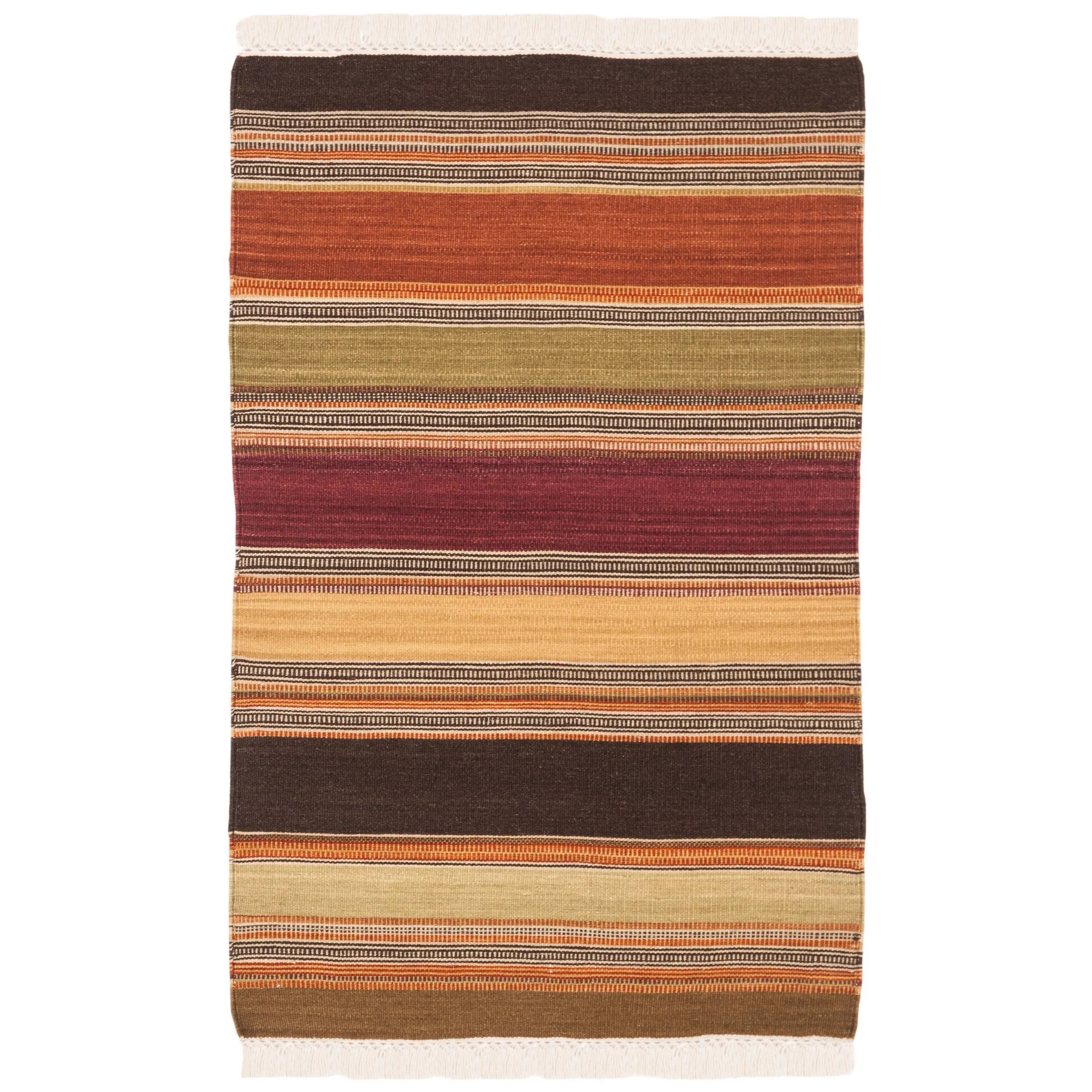 SAFAVIEH Handmade Striped Kilim Shawnna Stripe Wool Rug with