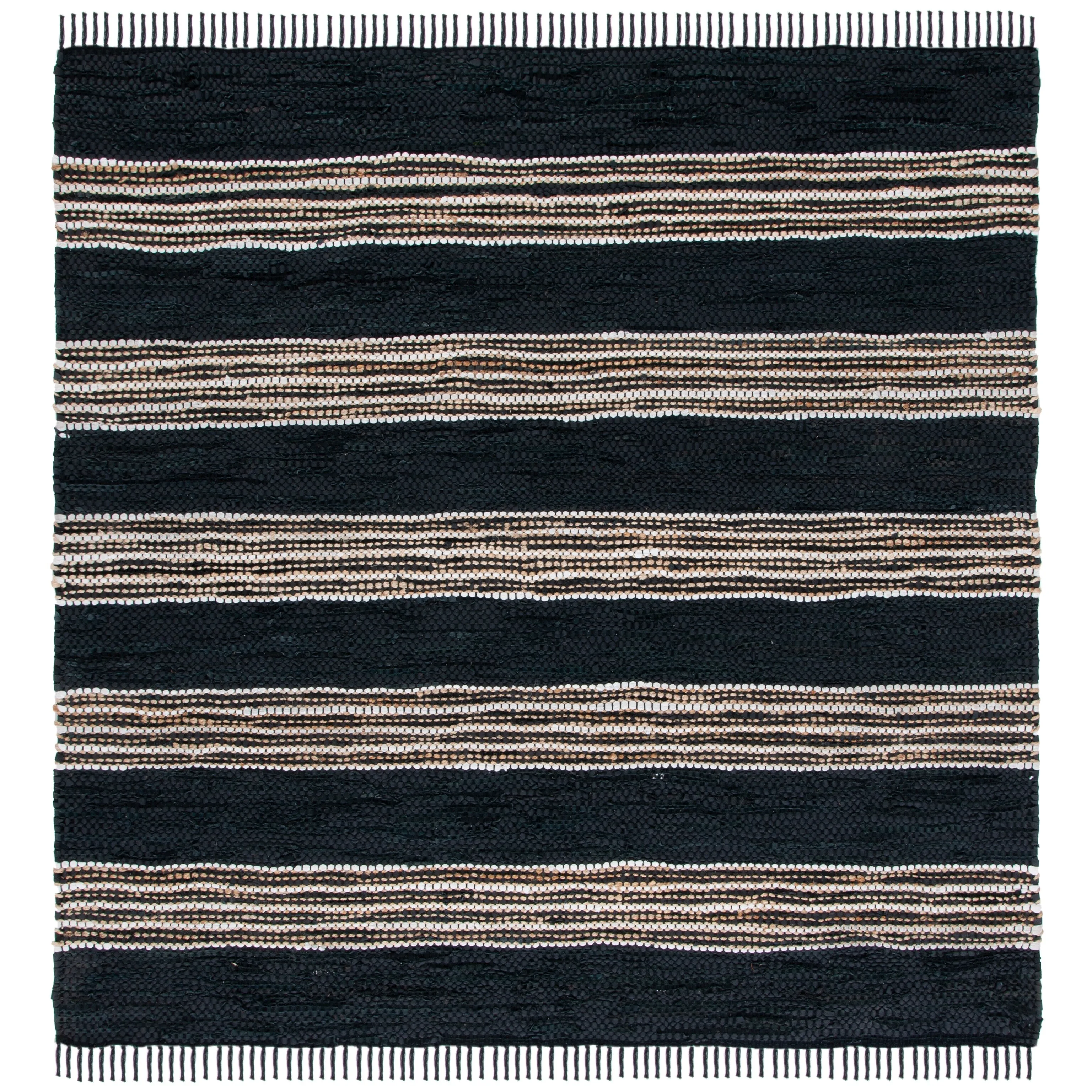 SAFAVIEH Handmade Vintage Leather Demetra Modern Fringe Rug