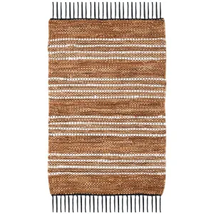 SAFAVIEH Handmade Vintage Leather Demetra Modern Fringe Rug