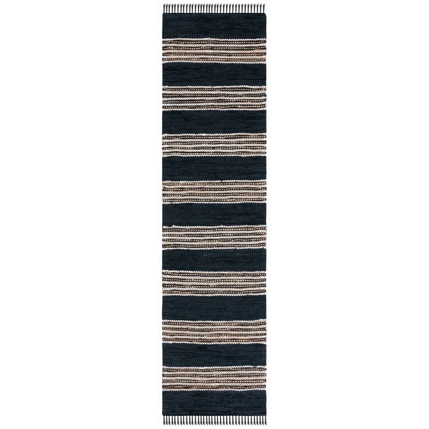 SAFAVIEH Handmade Vintage Leather Demetra Modern Fringe Rug