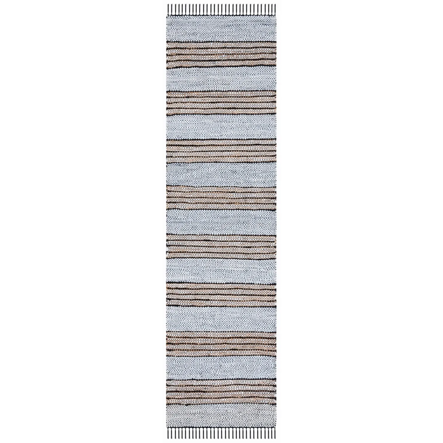 SAFAVIEH Handmade Vintage Leather Demetra Modern Fringe Rug