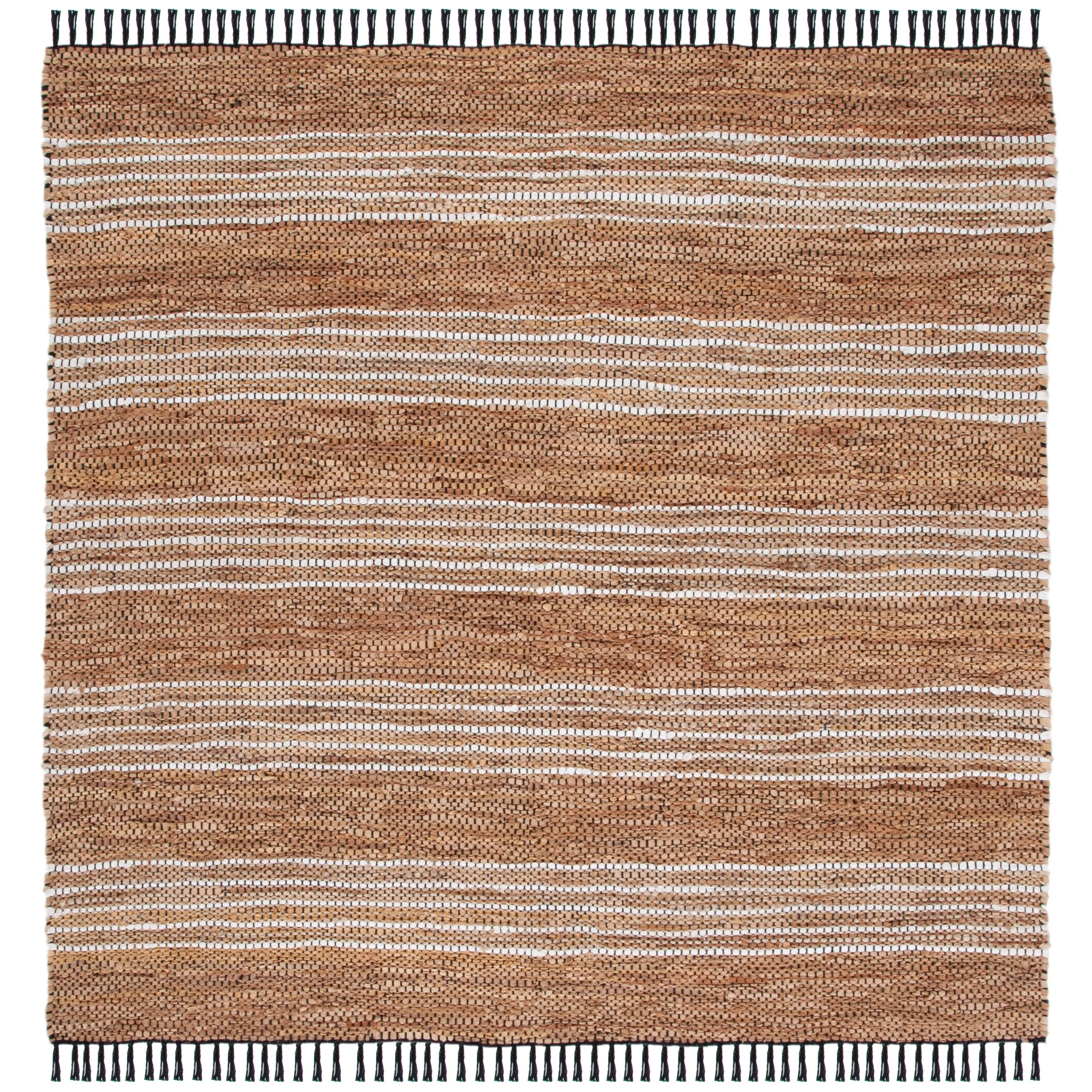 SAFAVIEH Handmade Vintage Leather Demetra Modern Fringe Rug