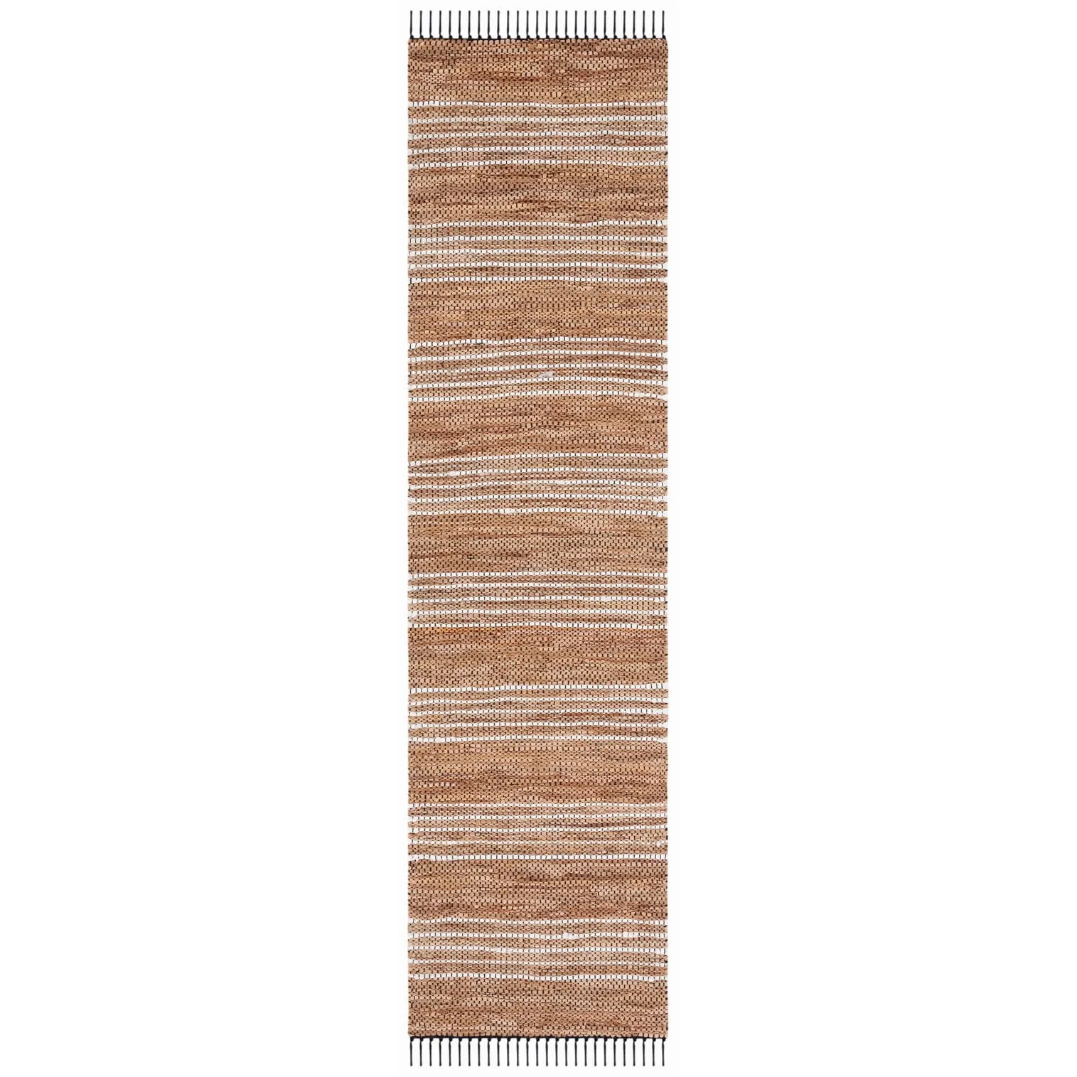 SAFAVIEH Handmade Vintage Leather Demetra Modern Fringe Rug