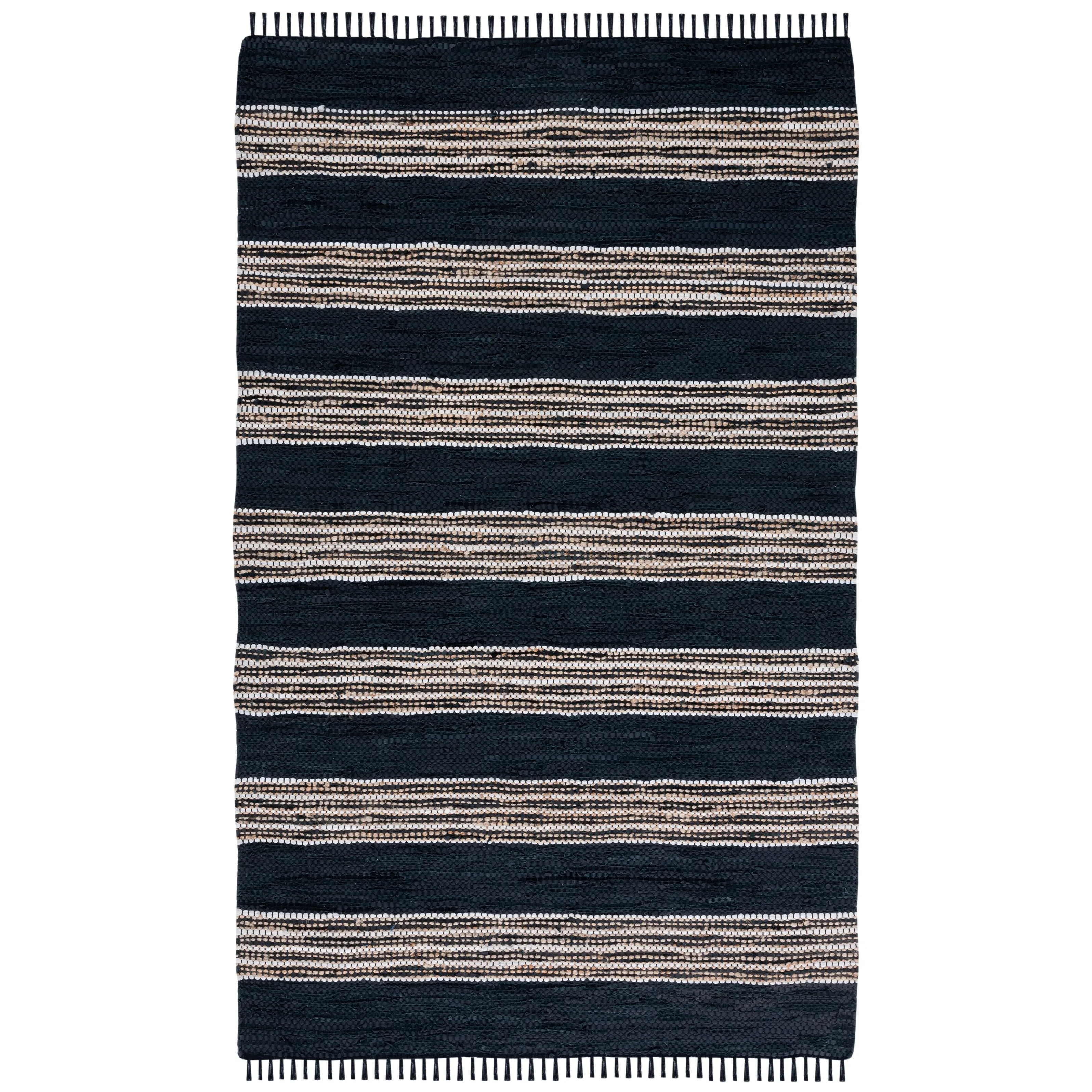 SAFAVIEH Handmade Vintage Leather Demetra Modern Fringe Rug