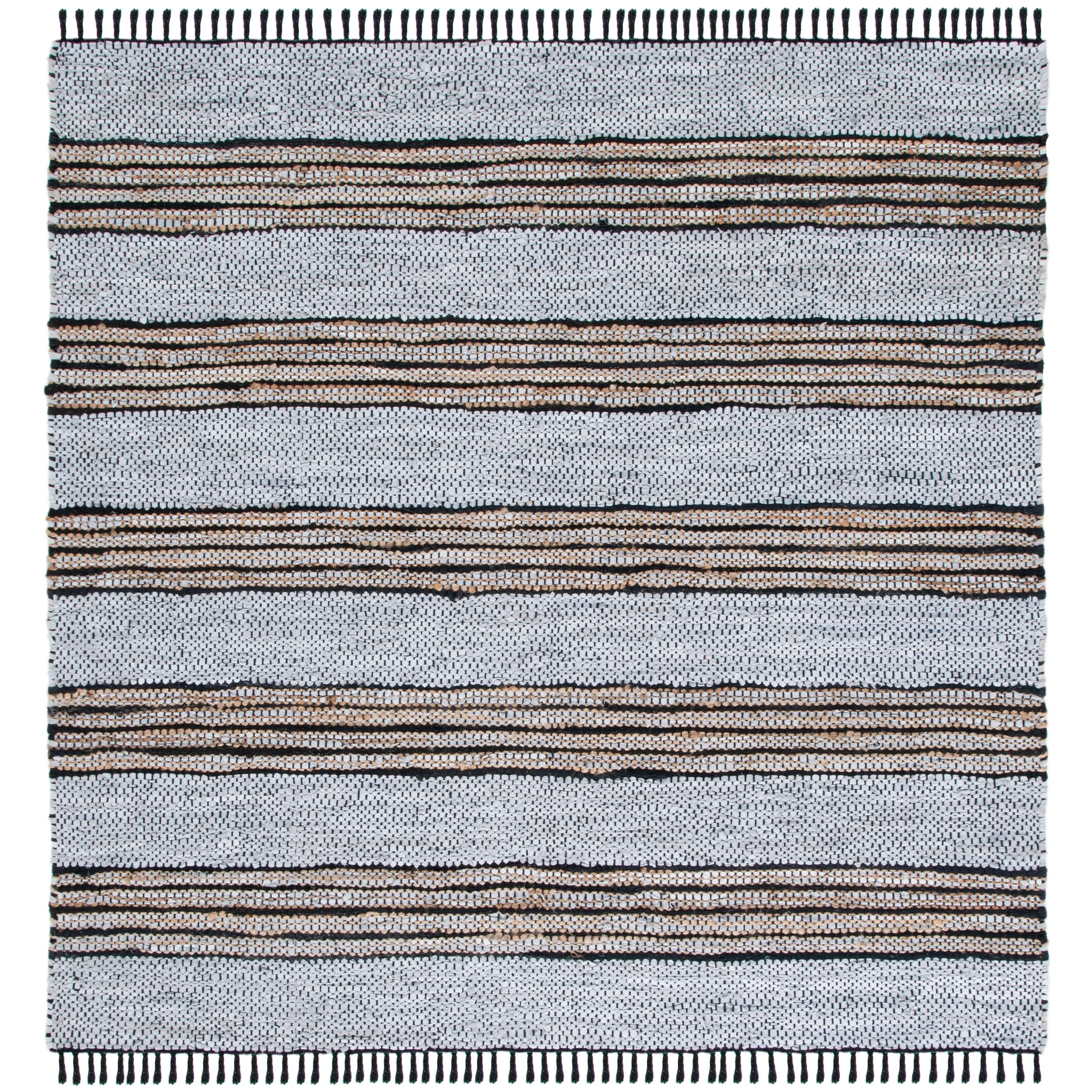 SAFAVIEH Handmade Vintage Leather Demetra Modern Fringe Rug