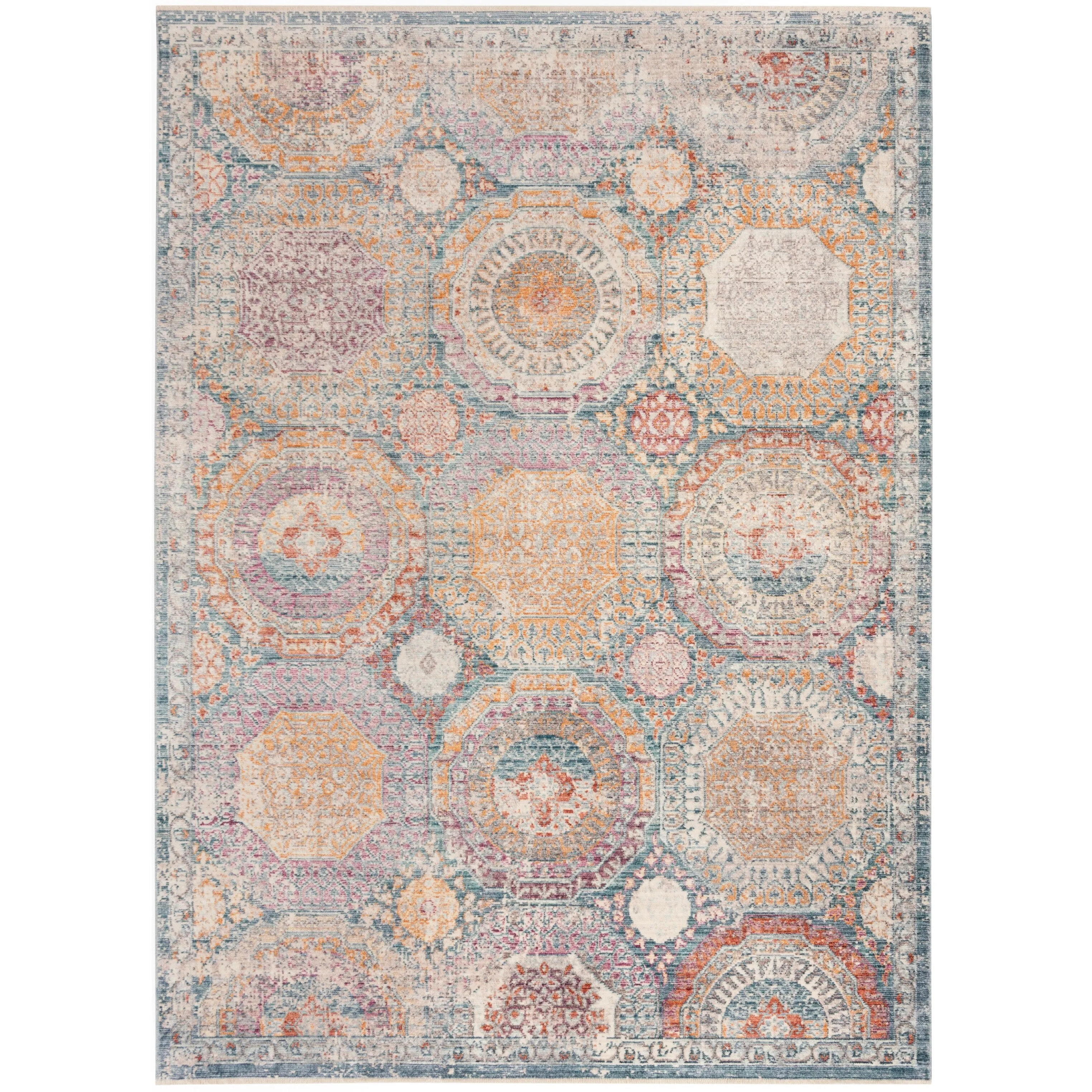SAFAVIEH Illusion Cindi Vintage Boho Oriental Viscose Rug with
