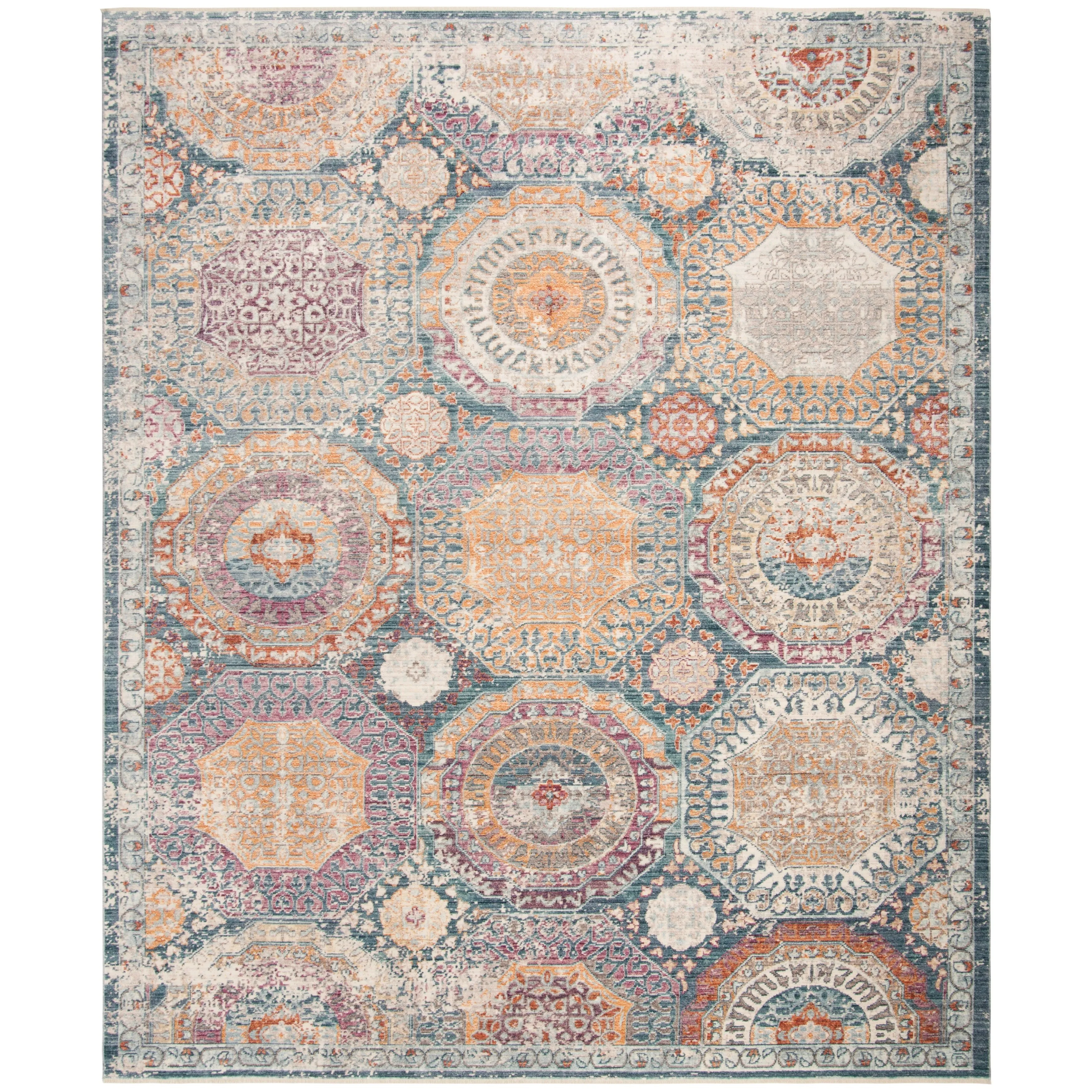 SAFAVIEH Illusion Cindi Vintage Boho Oriental Viscose Rug with