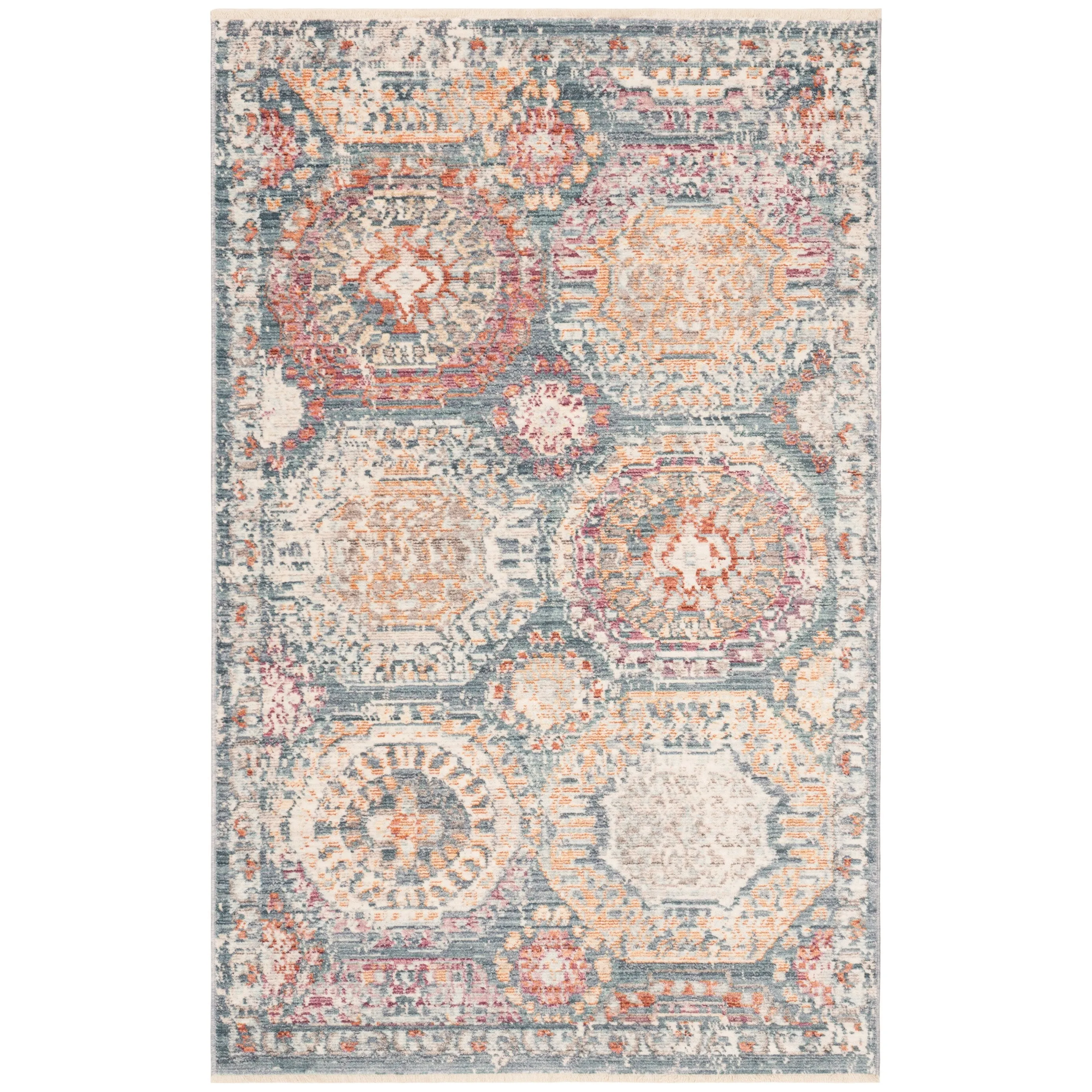 SAFAVIEH Illusion Cindi Vintage Boho Oriental Viscose Rug with