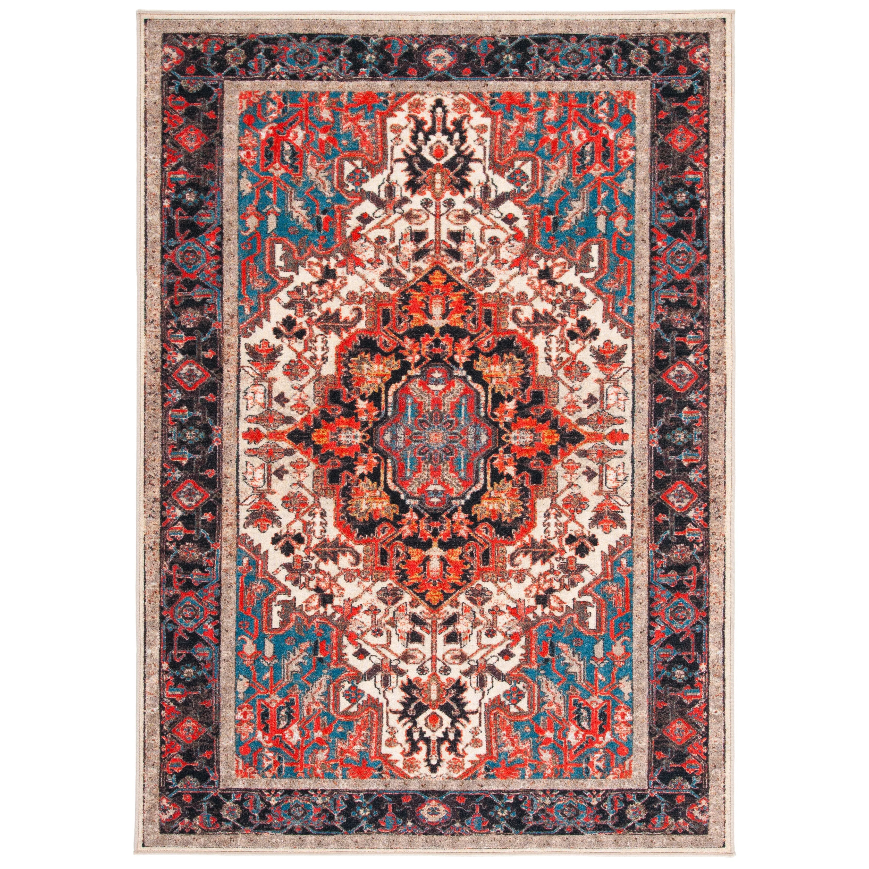 SAFAVIEH Journey Machine Washable Slip Resistant Kristi Oriental Medallion