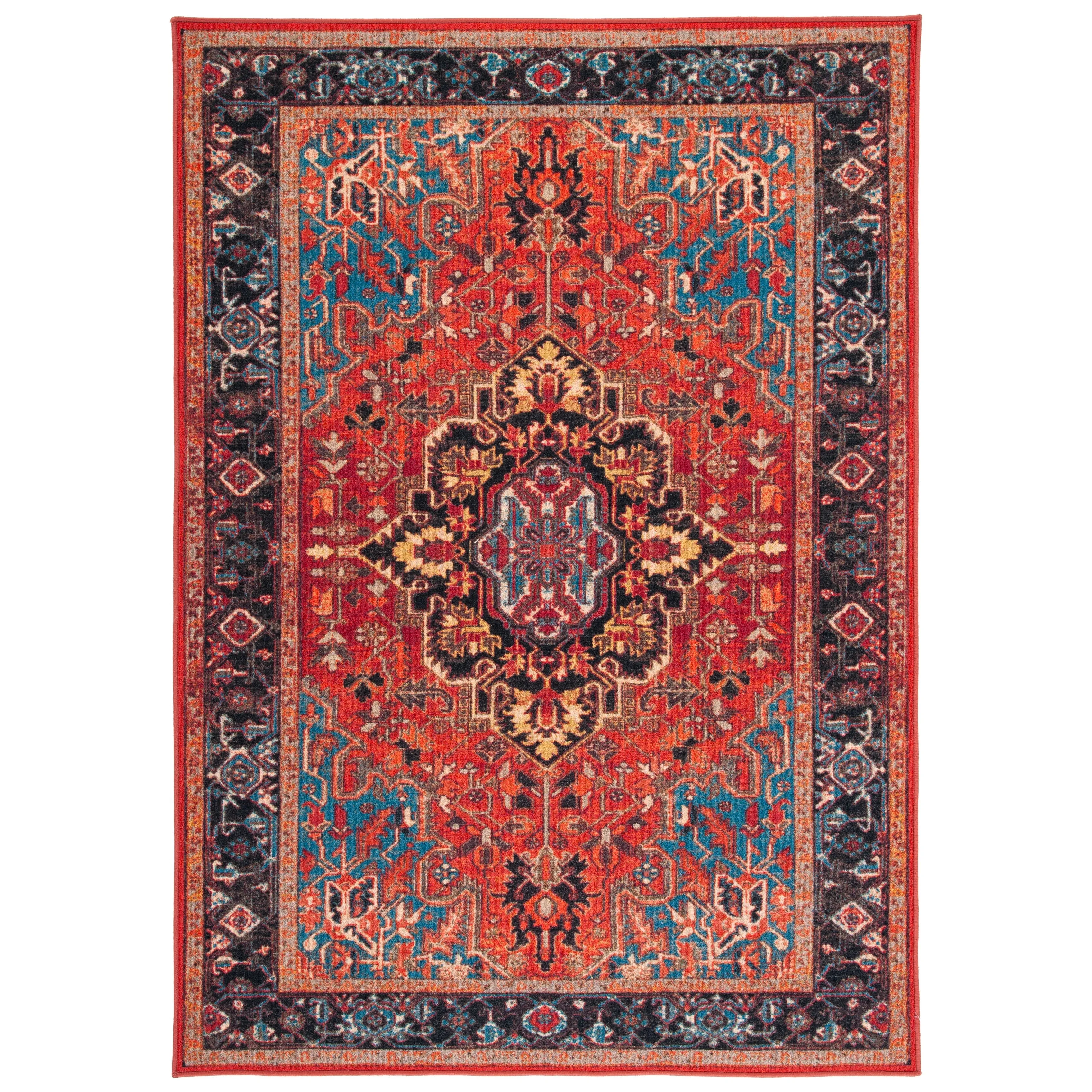 SAFAVIEH Journey Machine Washable Slip Resistant Kristi Oriental Medallion