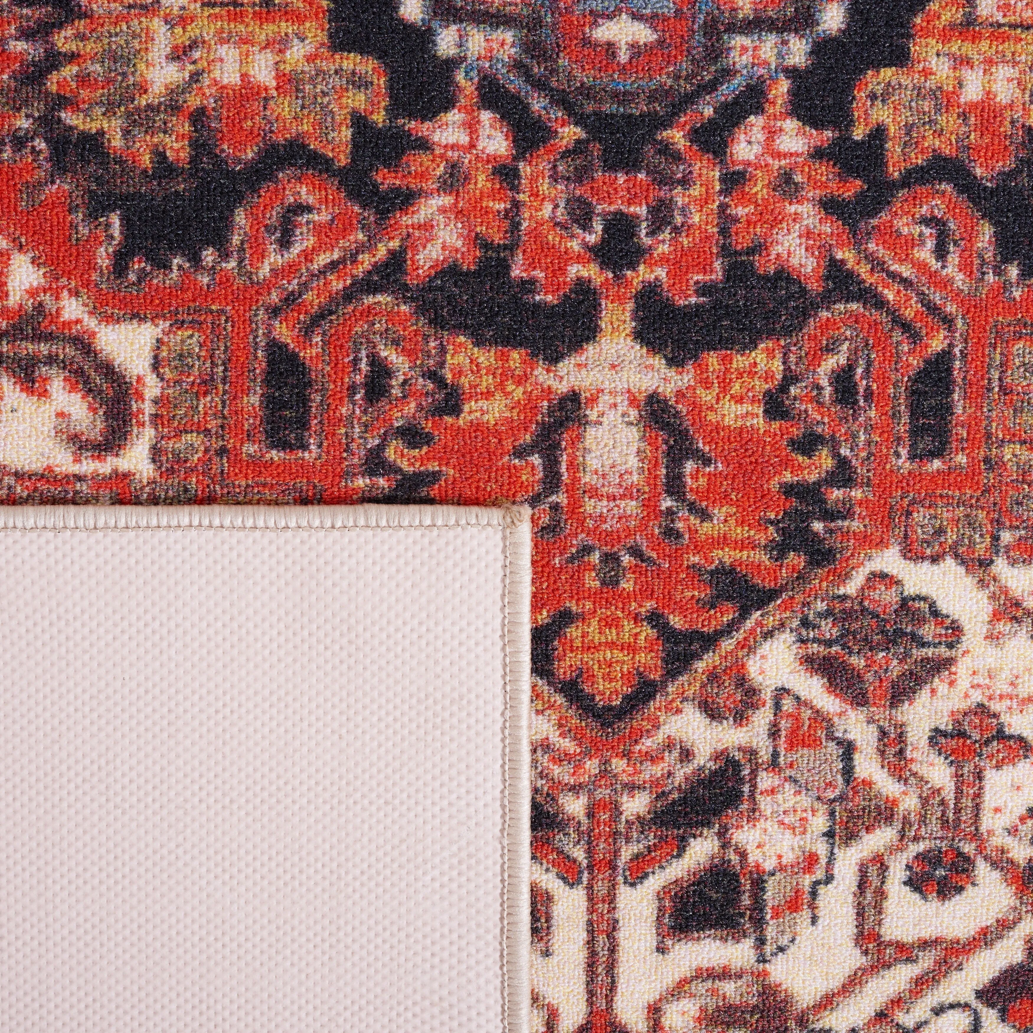 SAFAVIEH Journey Machine Washable Slip Resistant Kristi Oriental Medallion
