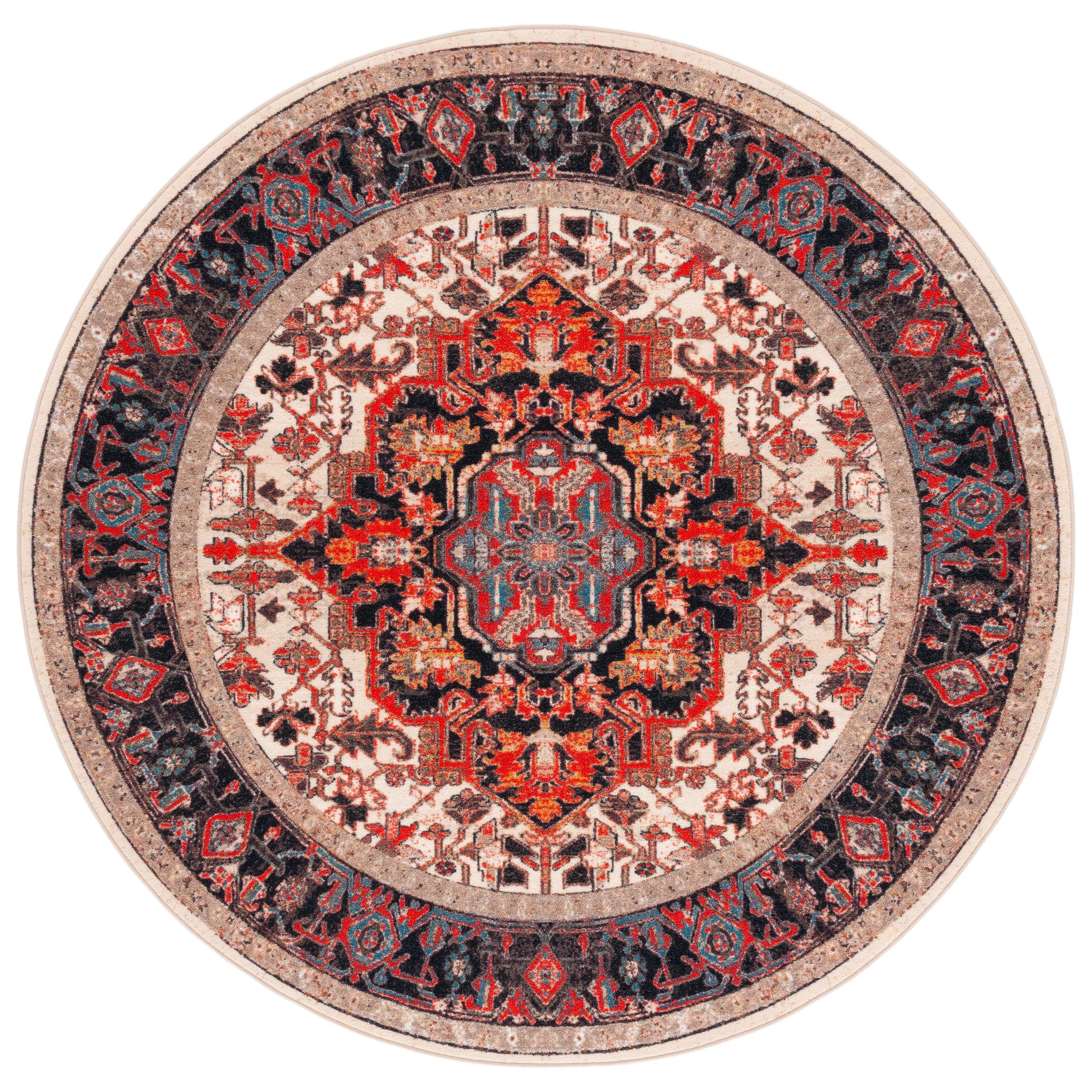 SAFAVIEH Journey Machine Washable Slip Resistant Kristi Oriental Medallion