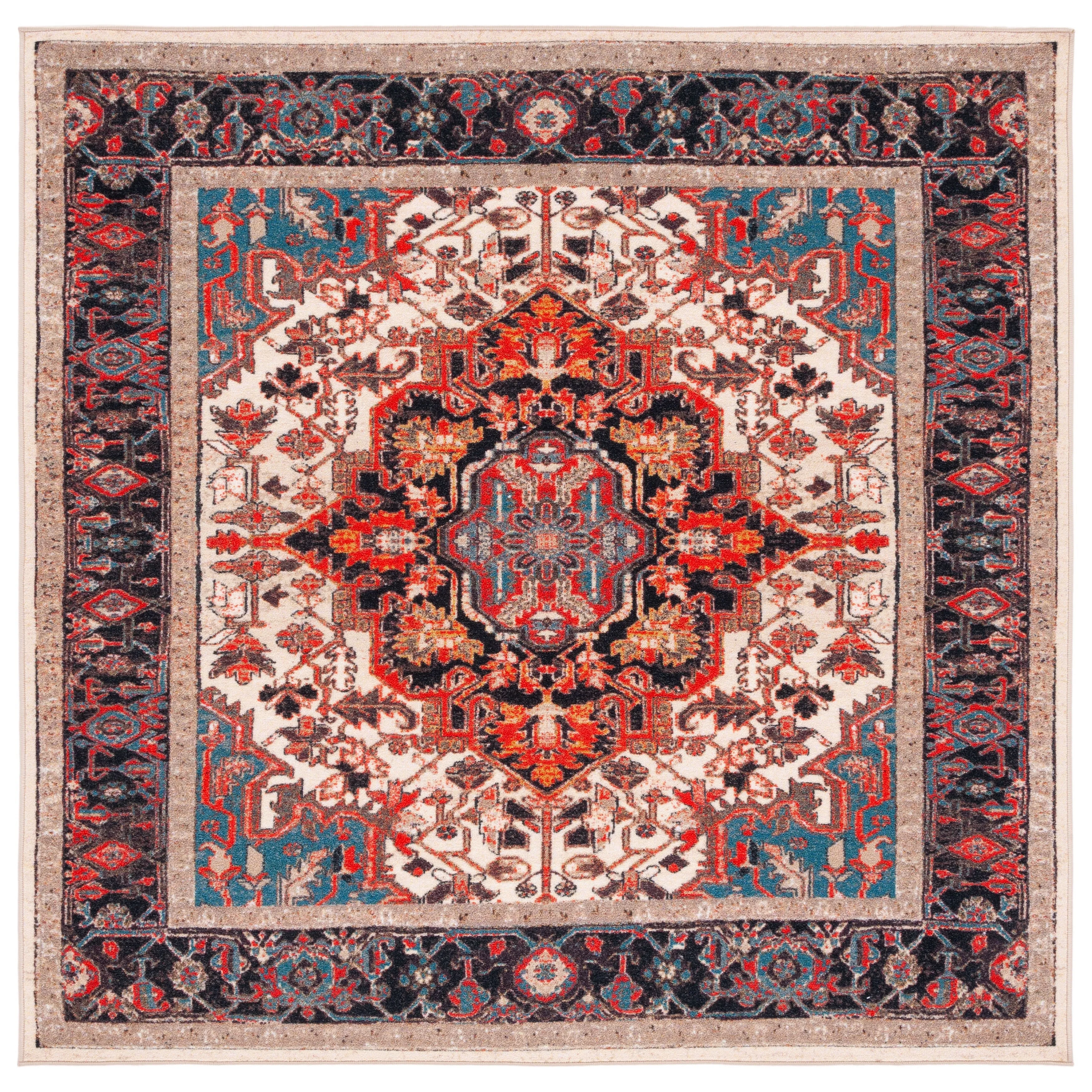 SAFAVIEH Journey Machine Washable Slip Resistant Kristi Oriental Medallion