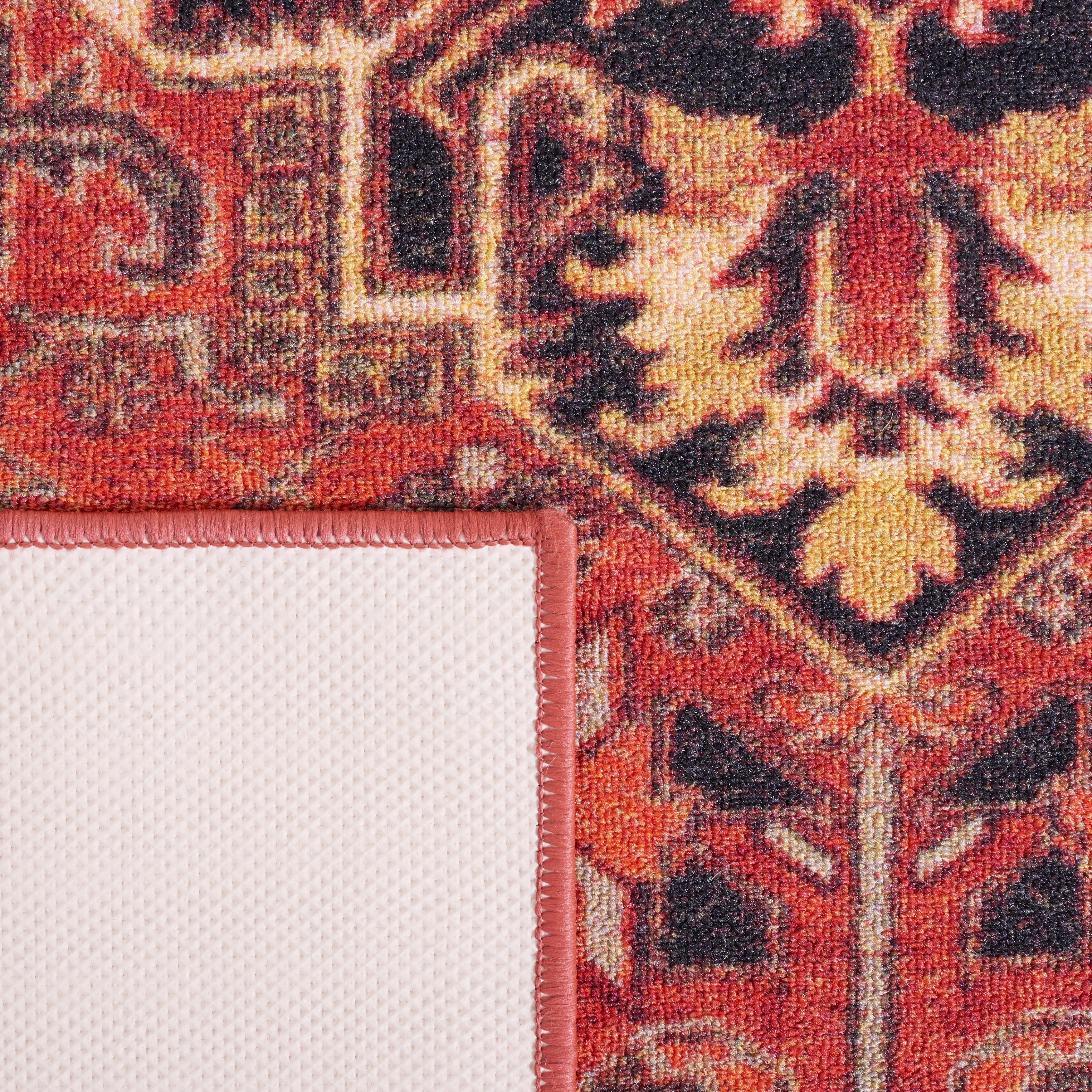 SAFAVIEH Journey Machine Washable Slip Resistant Kristi Oriental Medallion