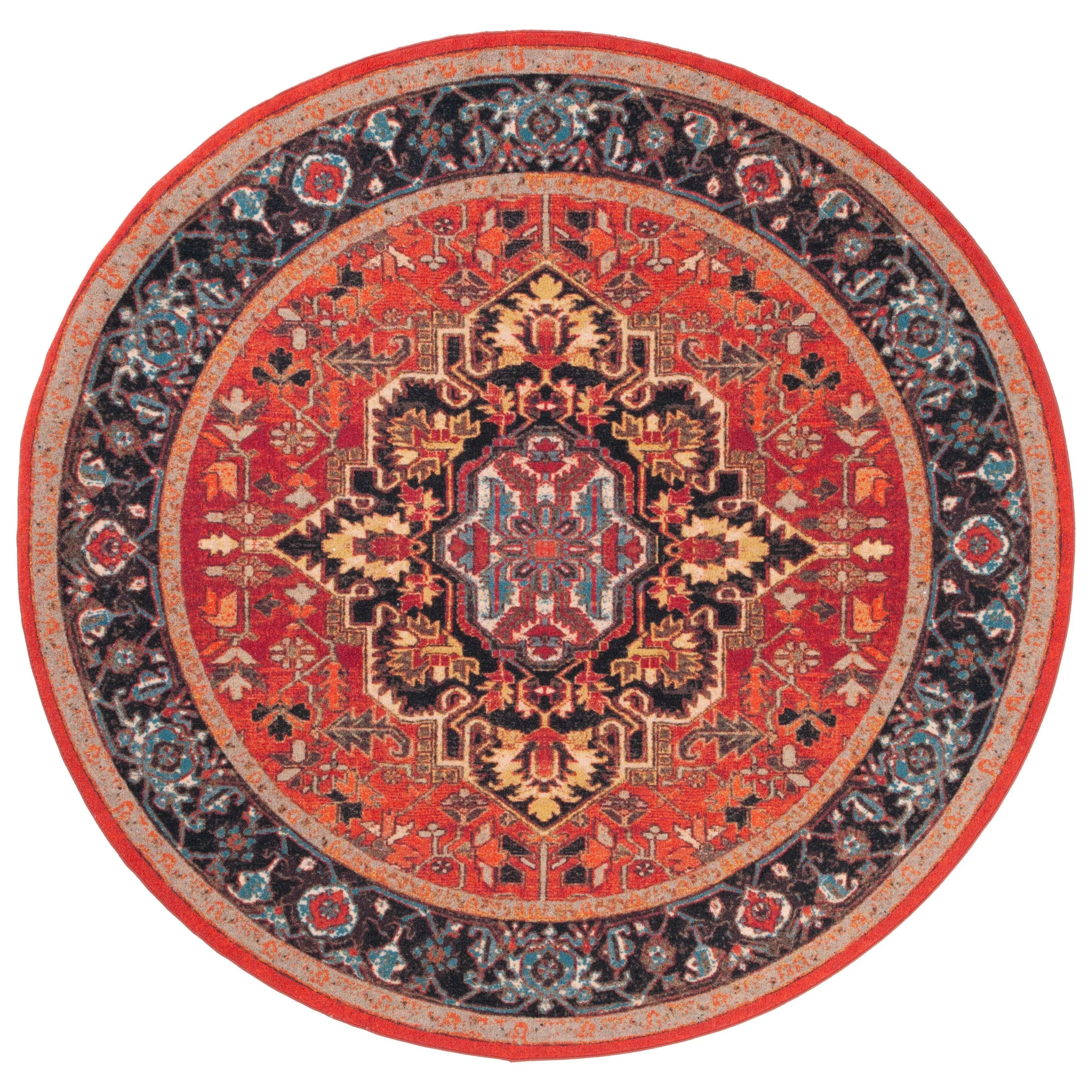 SAFAVIEH Journey Machine Washable Slip Resistant Kristi Oriental Medallion
