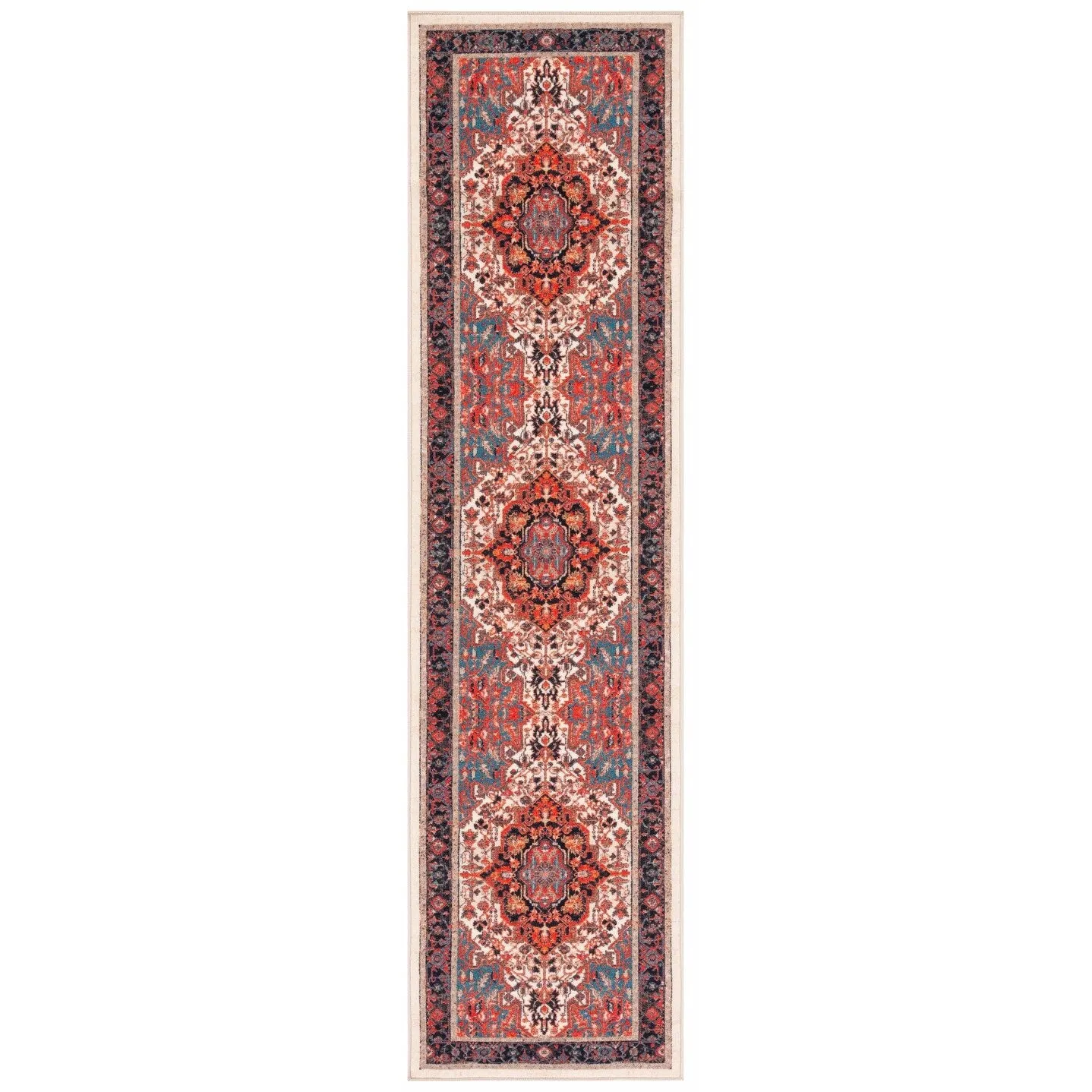 SAFAVIEH Journey Machine Washable Slip Resistant Kristi Oriental Medallion