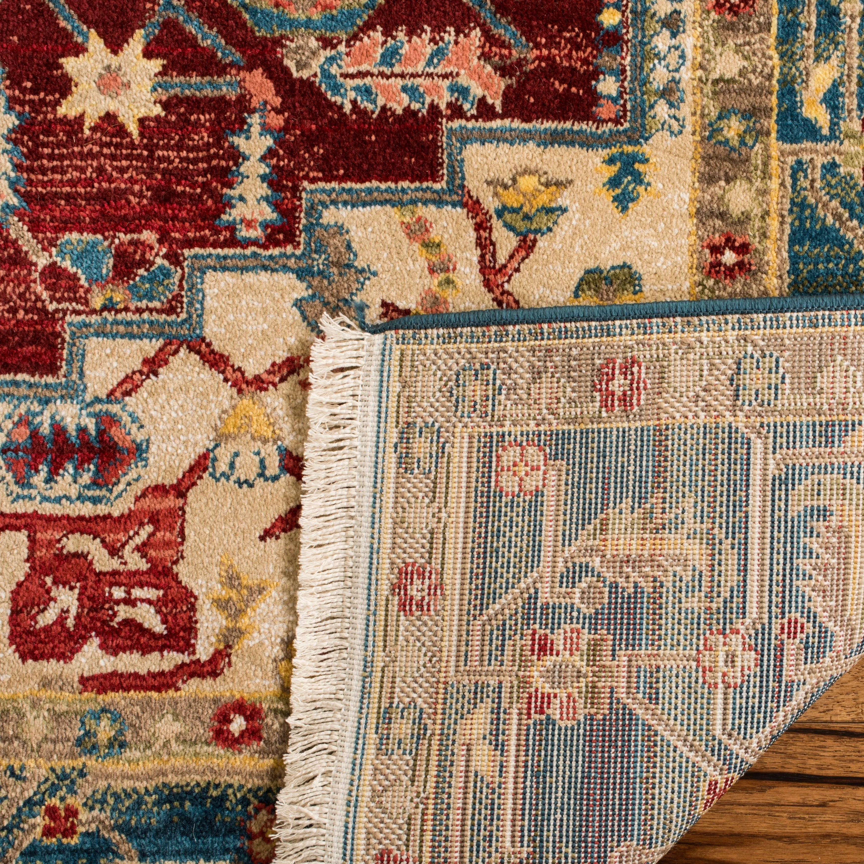 SAFAVIEH Kashan Mickie Oriental Rug with Fringe